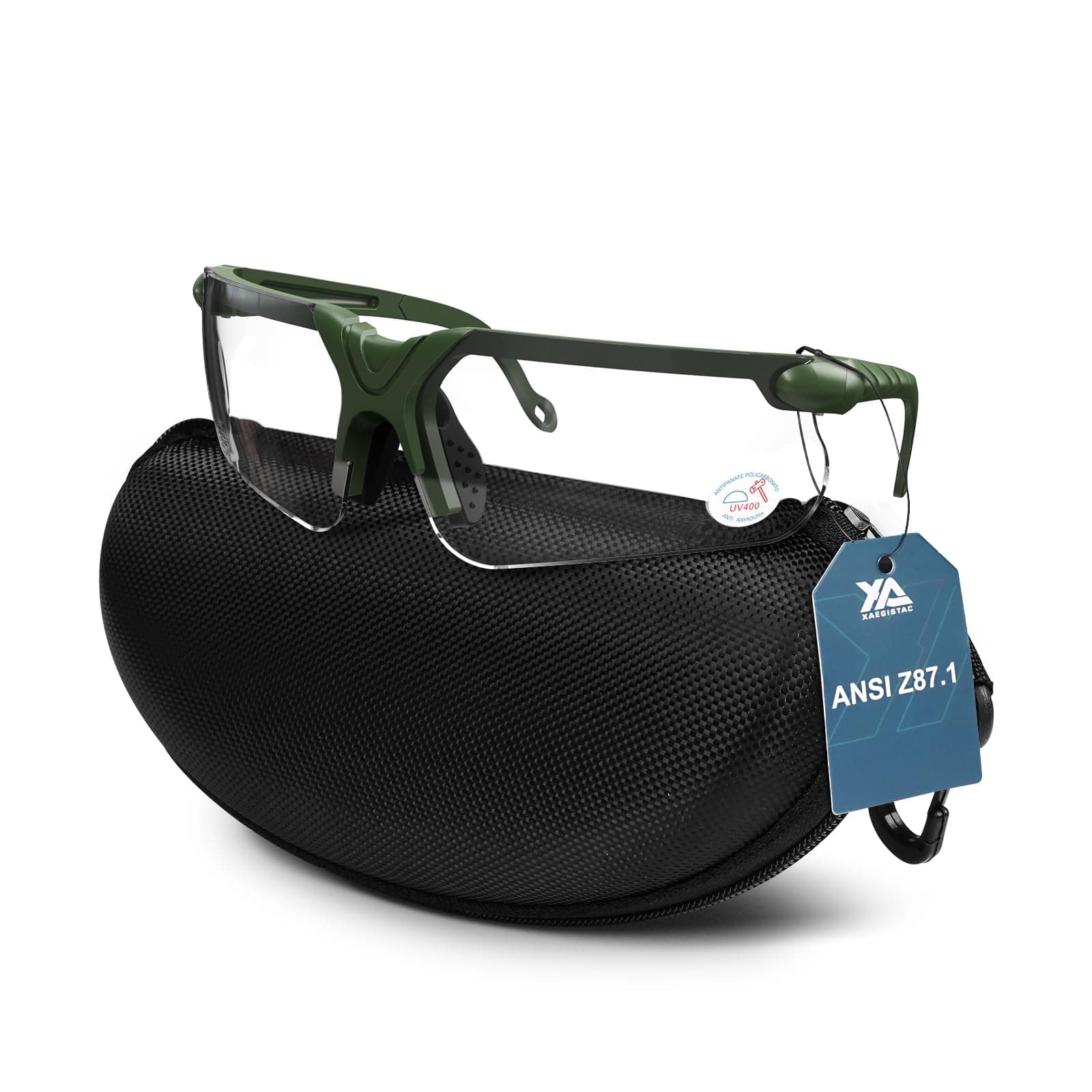 xaegistac Shooting Glasses with Case-Safety Glasses Anti Fog