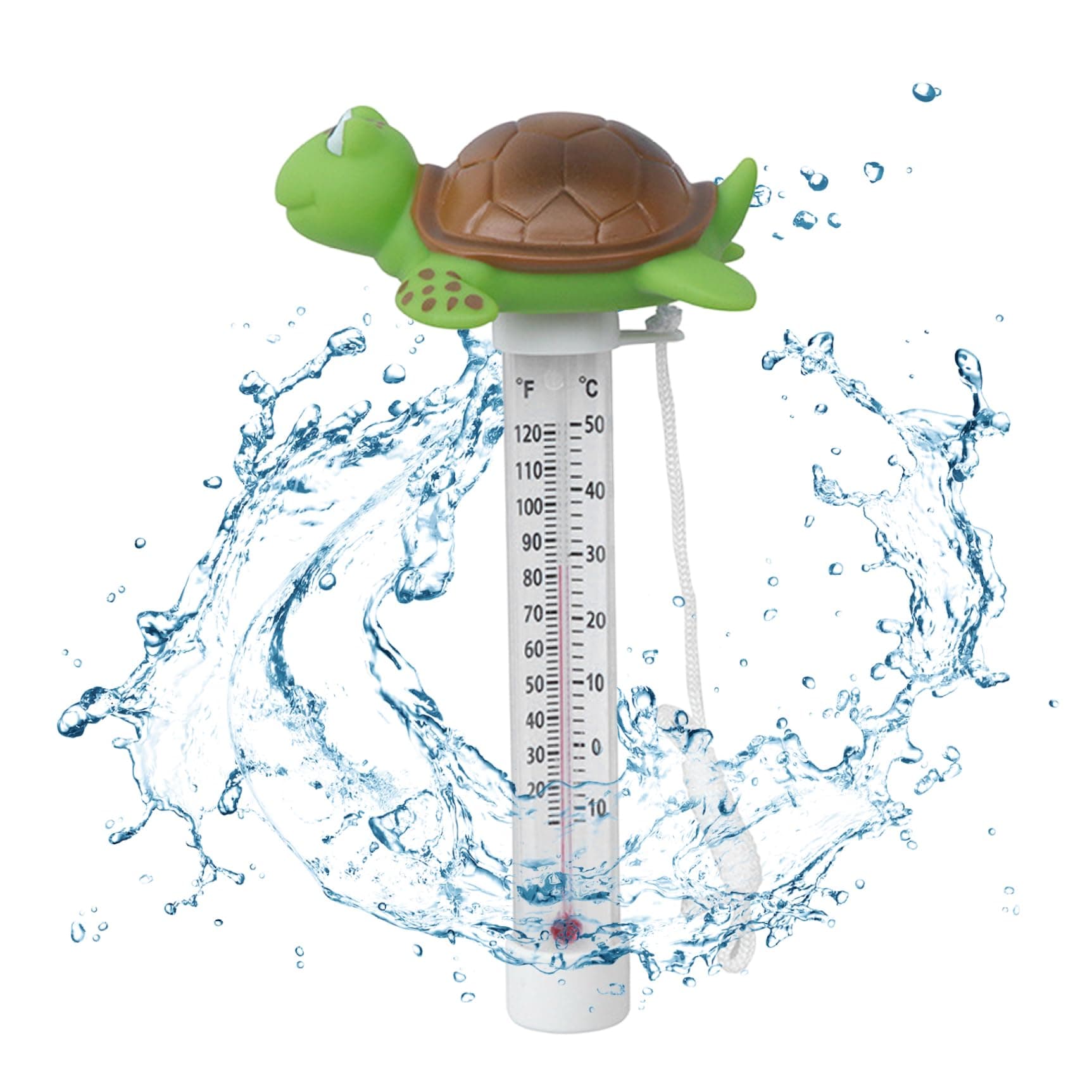 Pool Thermometer Floating Water Thermometer Baby Pool Thermometer Cute Turtle Bathtub Thermometer for Swimming Pool Aquariums Pond.