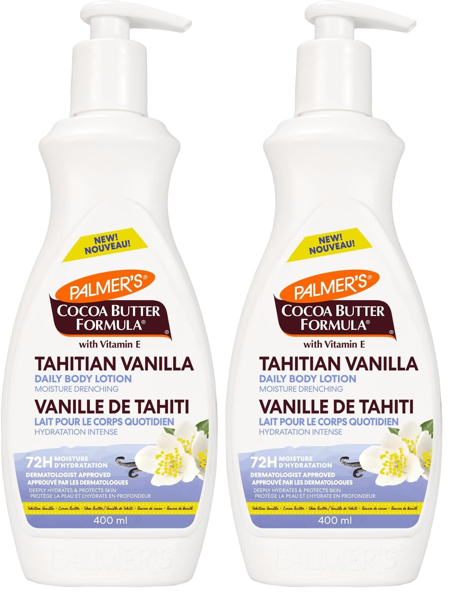 Palmer's Cocoa Butter Formula Tahitian Vanilla Body Lotion, 13.5 Oz, Daily Moisturizing Lotion for Dry Skin with Shea Butter & Vitamin E, Hydrates & Protects, Helps Provide 48-Hour Deep Moisture