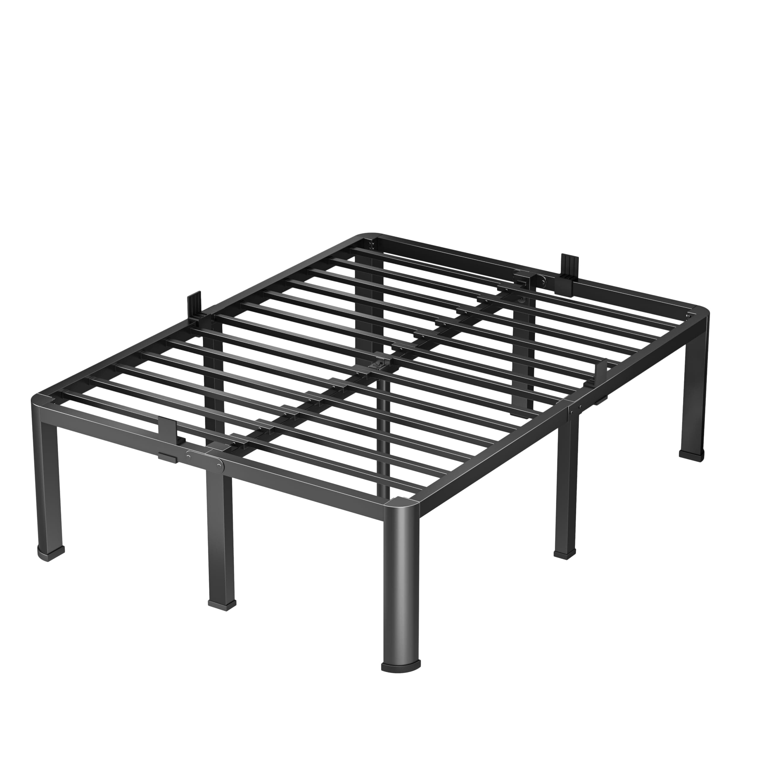 VIPSHOW 18 Inch King Heavy Duty 3500lbs Bed Frame with Round-Corner