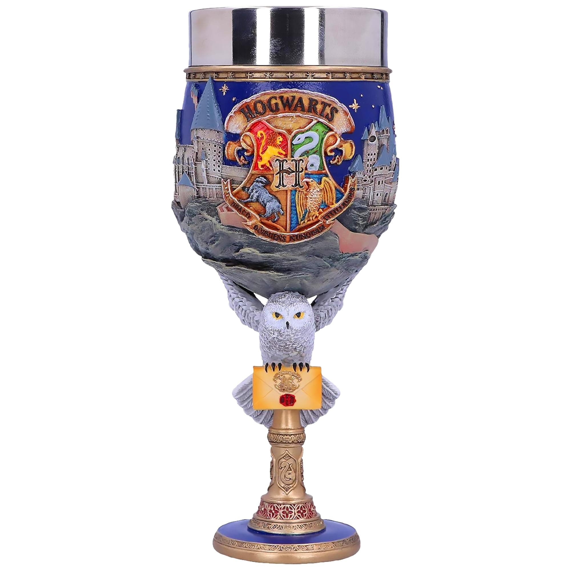 Nemesis Now Harry Potter Hogwarts School of Witchcraft and Wizardry Collectible Goblet, 1 Count (Pack of 1), Blue