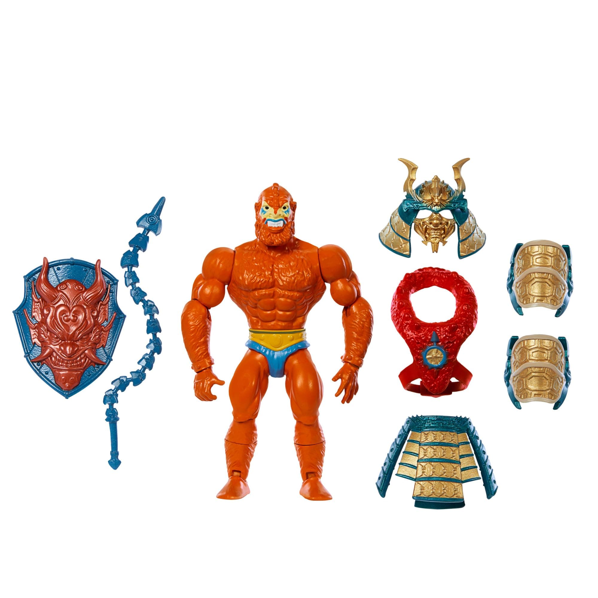Masters of the Universe Tortues du Château des Ombres Le Monstre Figurine articulée à 16 points d'articulation avec accessoires, rencontre des Maîtres de l'Univers et des Tortues Ninja, HTH11