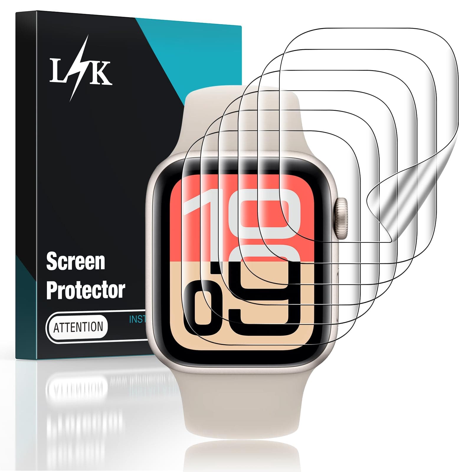 LϟK 6 Pack TPU Screen Protector for Apple Watch 40mm SE 3 /SE Series 6/5/4 - Anti Scratch No Bubbles [Touch Sensitive] Upgrade Flexible HD Film for iWatch 40mm 2025