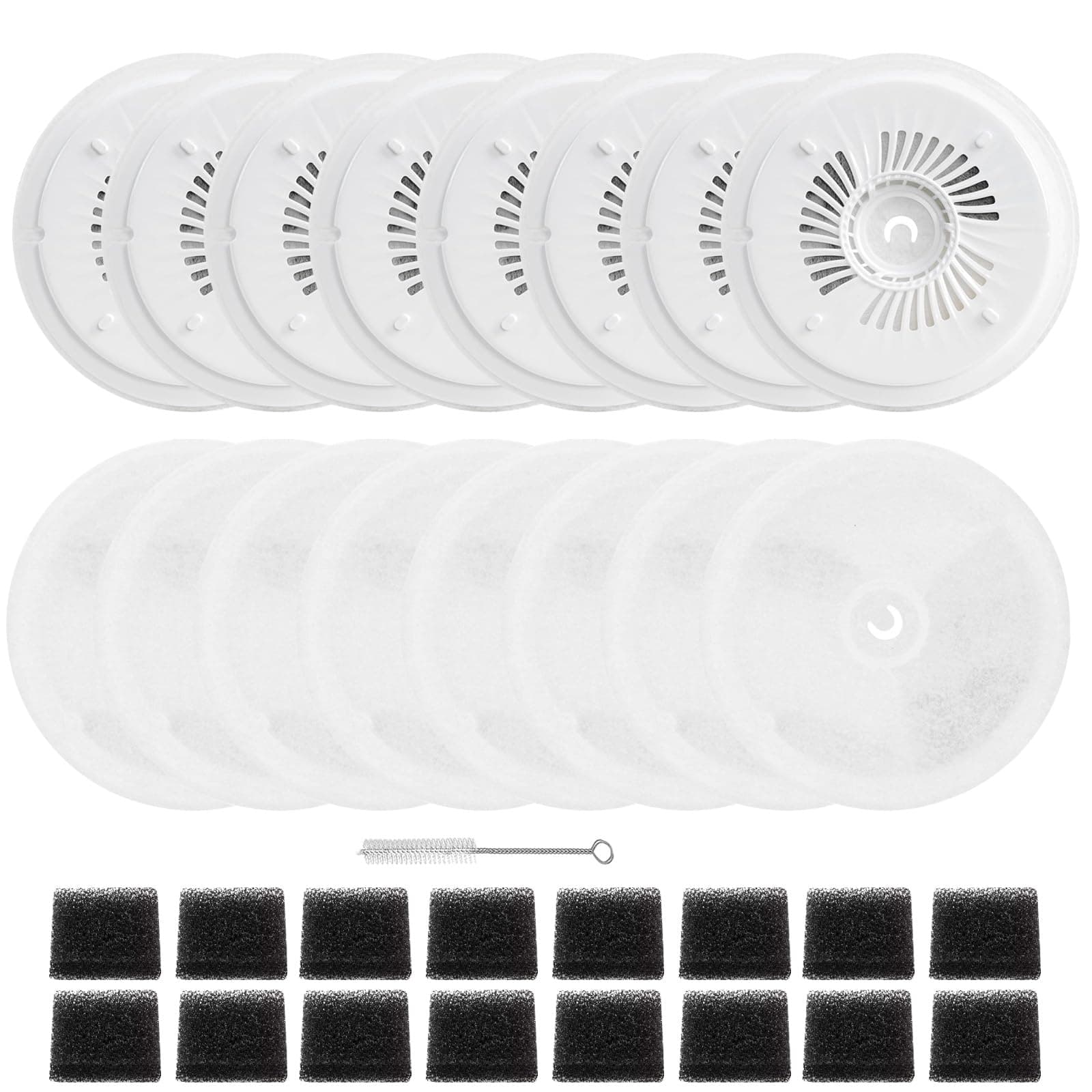 dogii dogii 16 PCS Filter Unit 3.0 Cat Water Fountain Filter Fit for E versweet Solo 2/Solo SE, E versweet 3 Pro/2S/3, Including Replacement Filters, Pre-Filter Sponges,and 1 PCS Cleaning Brush