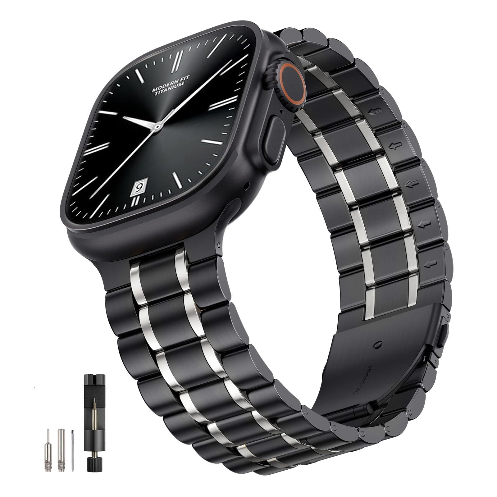 Bestig Metal Band Compatible with Apple Watch Strap for Men Women