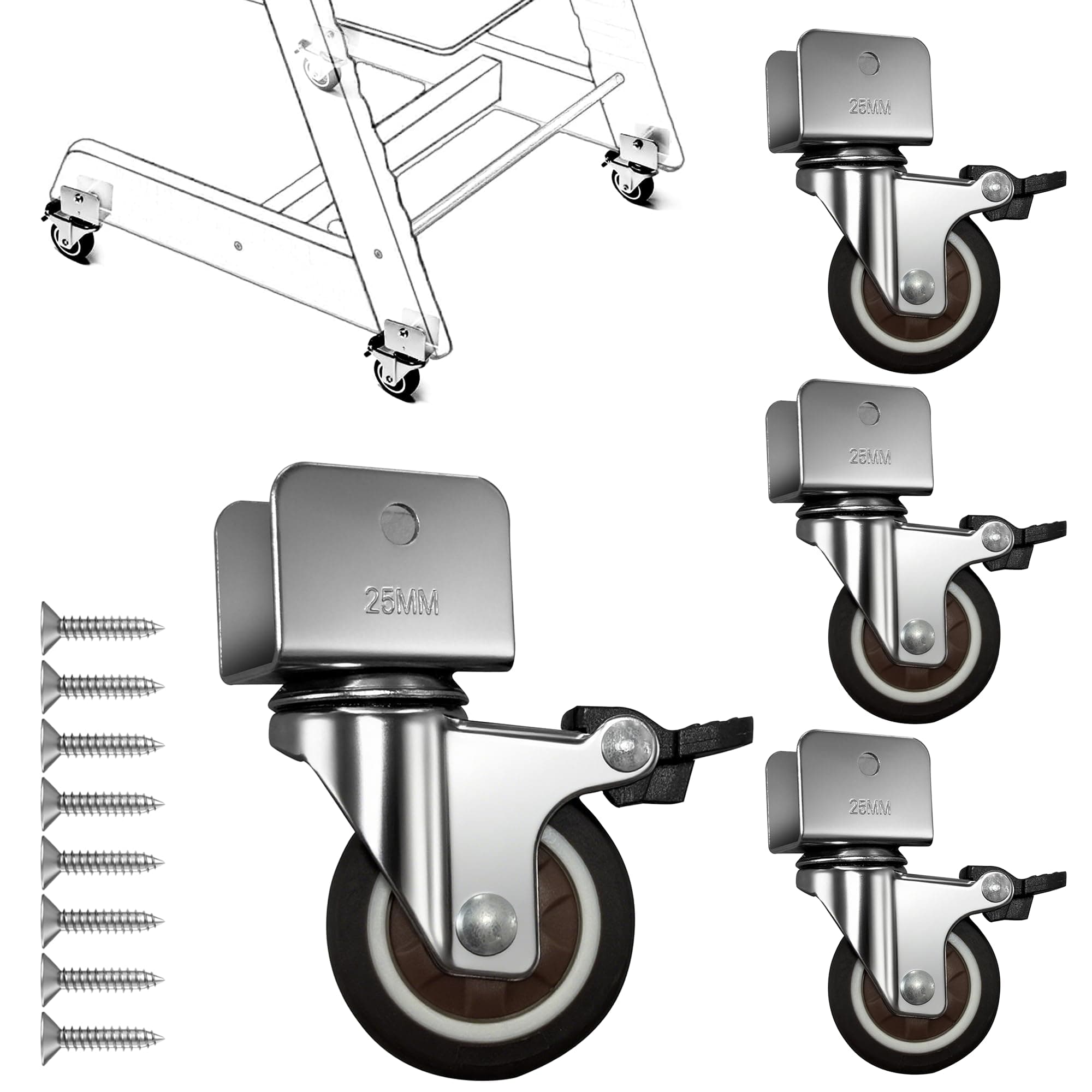LuQiBabe 360° Rotation Baby Highchair Wheel for Stokke Tripp Trapp Chair