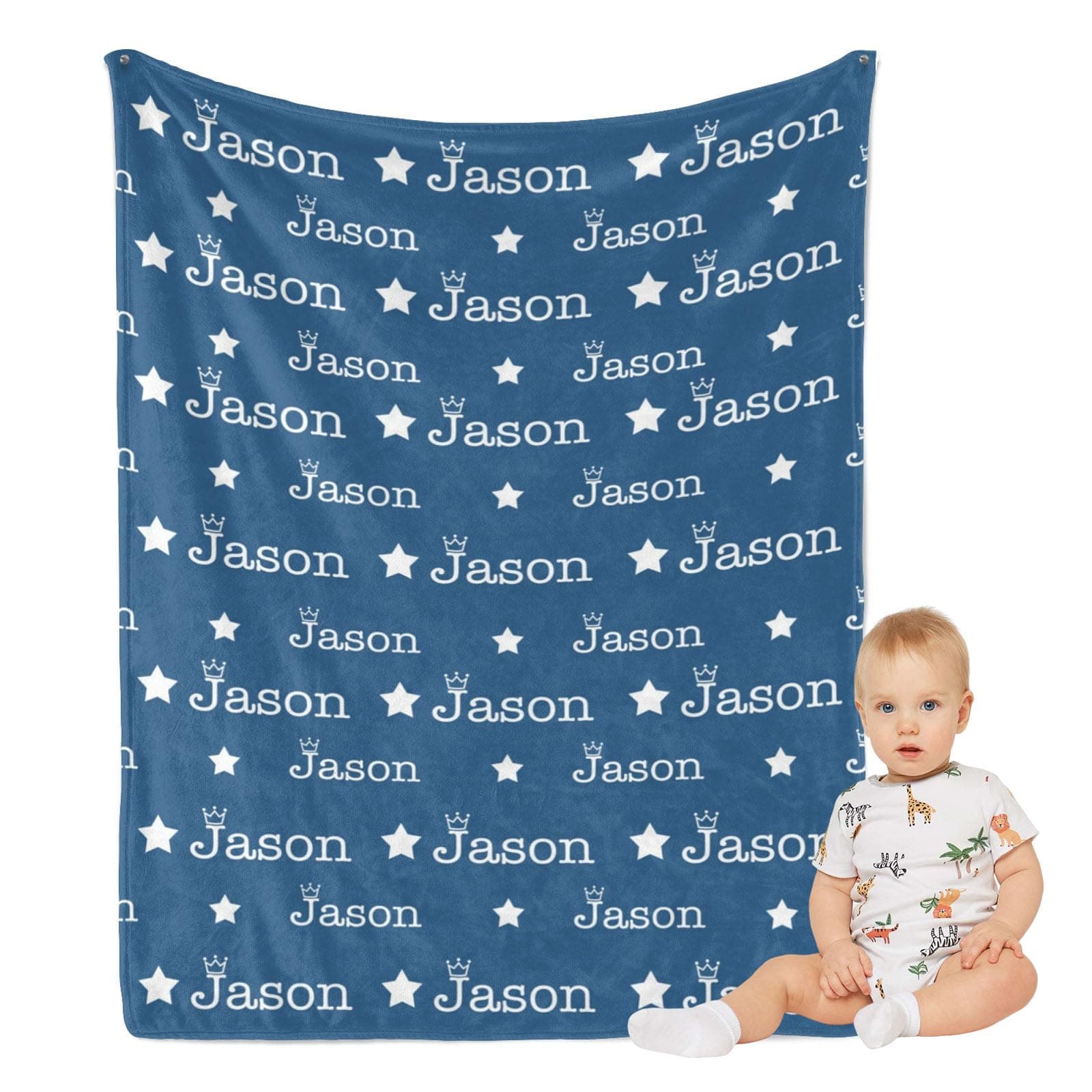 Gypsophila Personalized Blanket for Baby Kids, Custom Name Blanket for Kids, Babies & Adults, Custom Baby Blanket, Unique Baby Gifts for Birthday Christmas