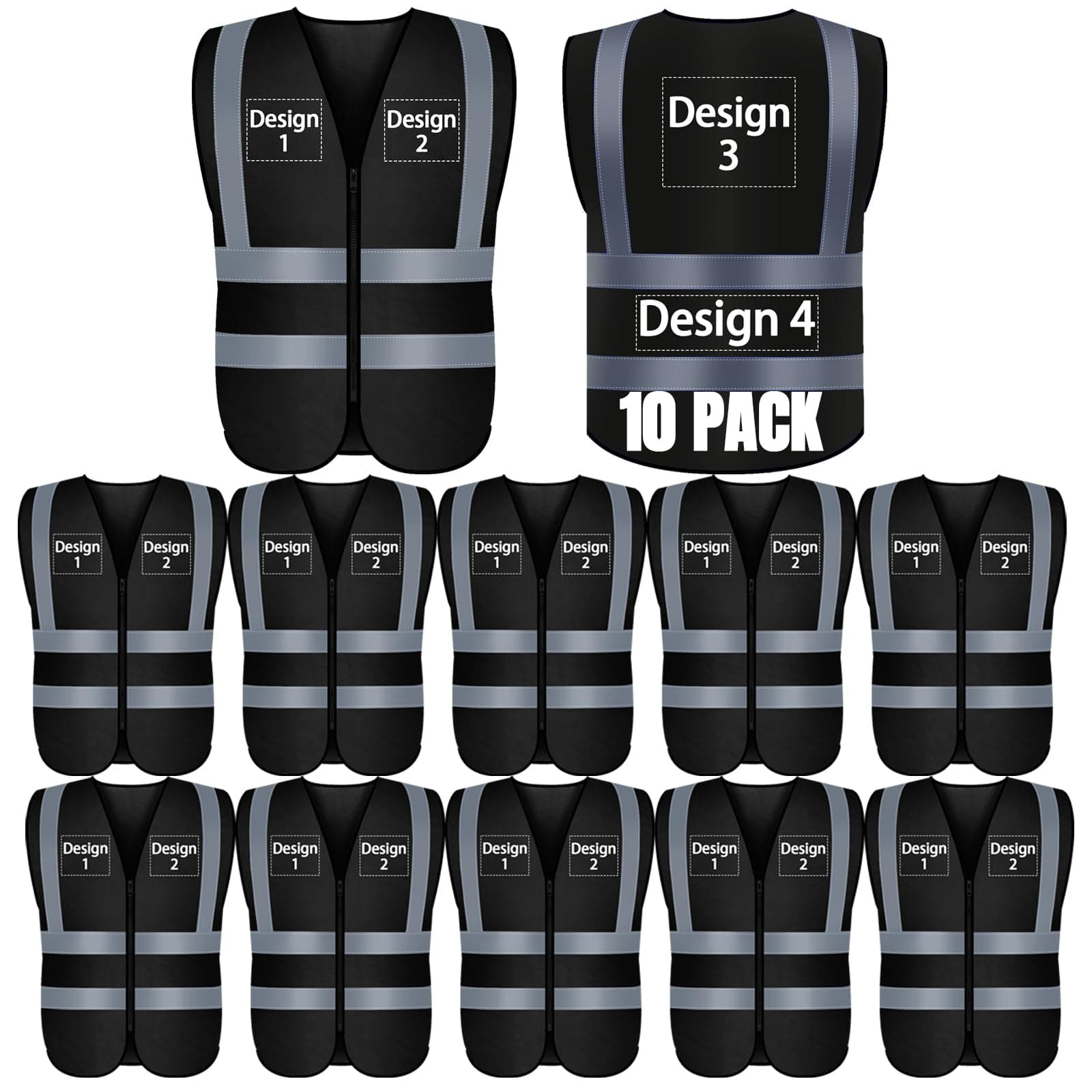 BeautyWill Custom Logo Reflective Safety Vest for Men Women Security Construction Vest Meet ANSI/ISEA Standard