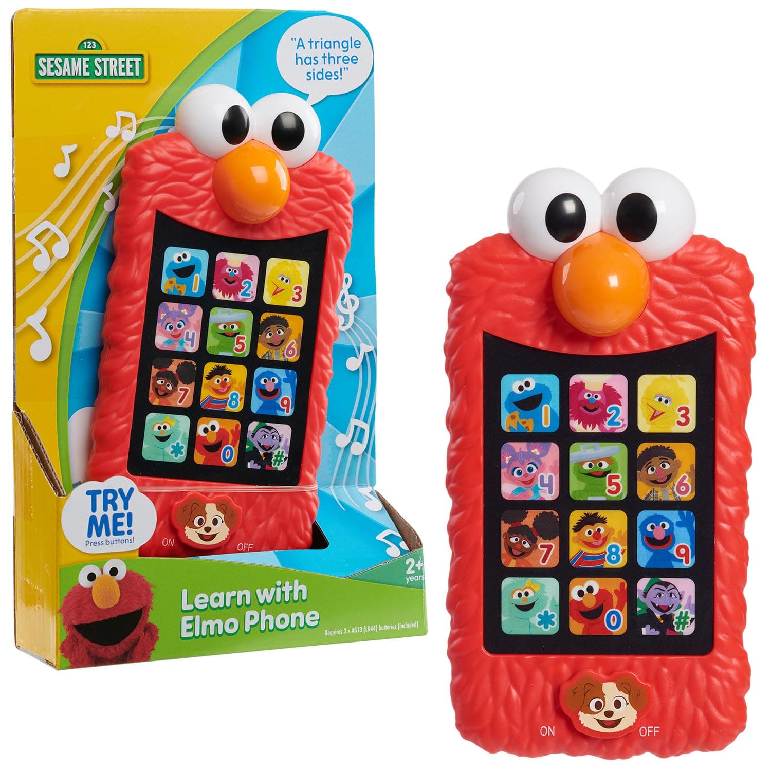 Sesame Street Learn with Elmo Pretend Play Phone, Learning and Education, Officially Licensed Kids Toys for Ages 2 Up, Gifts and Presents