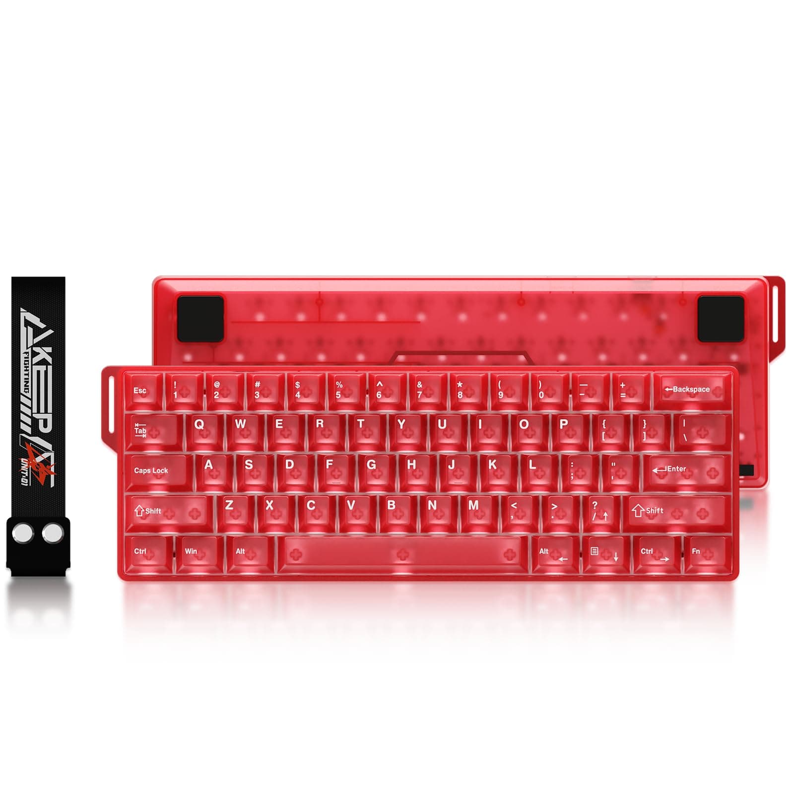 DAREU COOL60 60% Gaming Keyboard Wired, Hall Effect Magnetic Switch Keyboard with Adjustable Actuation, Rapid Trigger Mode, 8 KHz Polling Rate, RGB Backlit, Frosted Transparent Keycaps