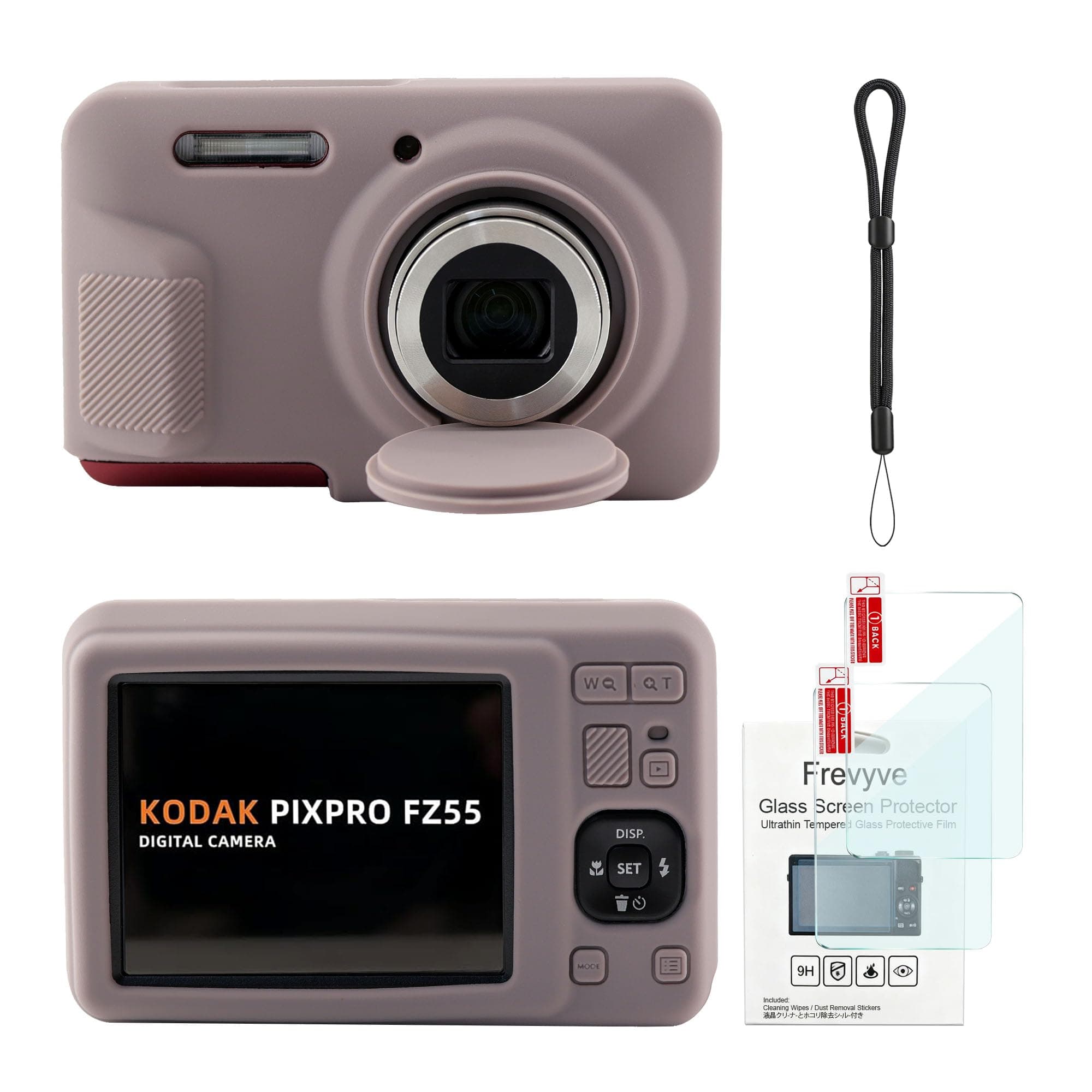 Frevyve Case for Kodak PIXPRO FZ55 Camera, FZ55 Accessories - Taupe