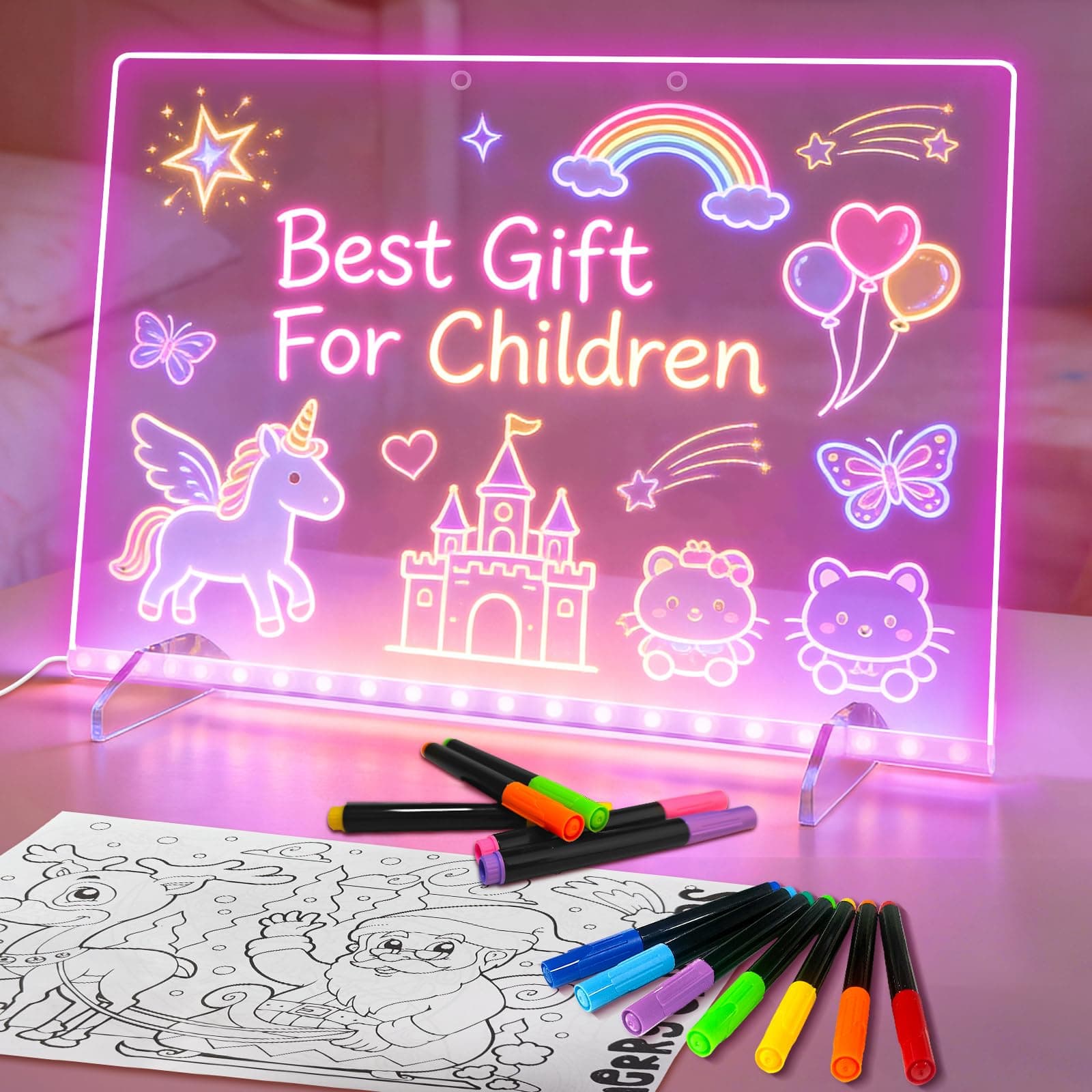 LED Drawing Board Birthday Gift Toy for 5-12 Year Old