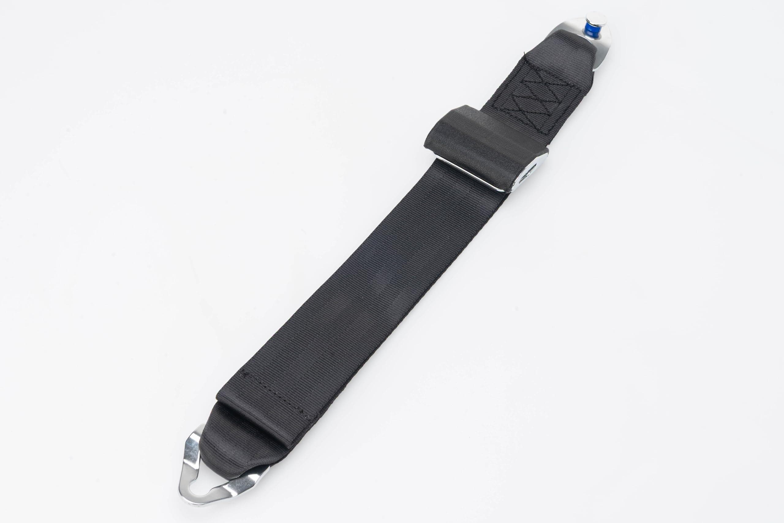Q'Straint Q8-6324 QRT Lap Belt Extension – 24 Inch Length – with Male Pin D-Ring and Snap-Hook Ends – OEM Component for Wheelchair and Mobility Transport Systems