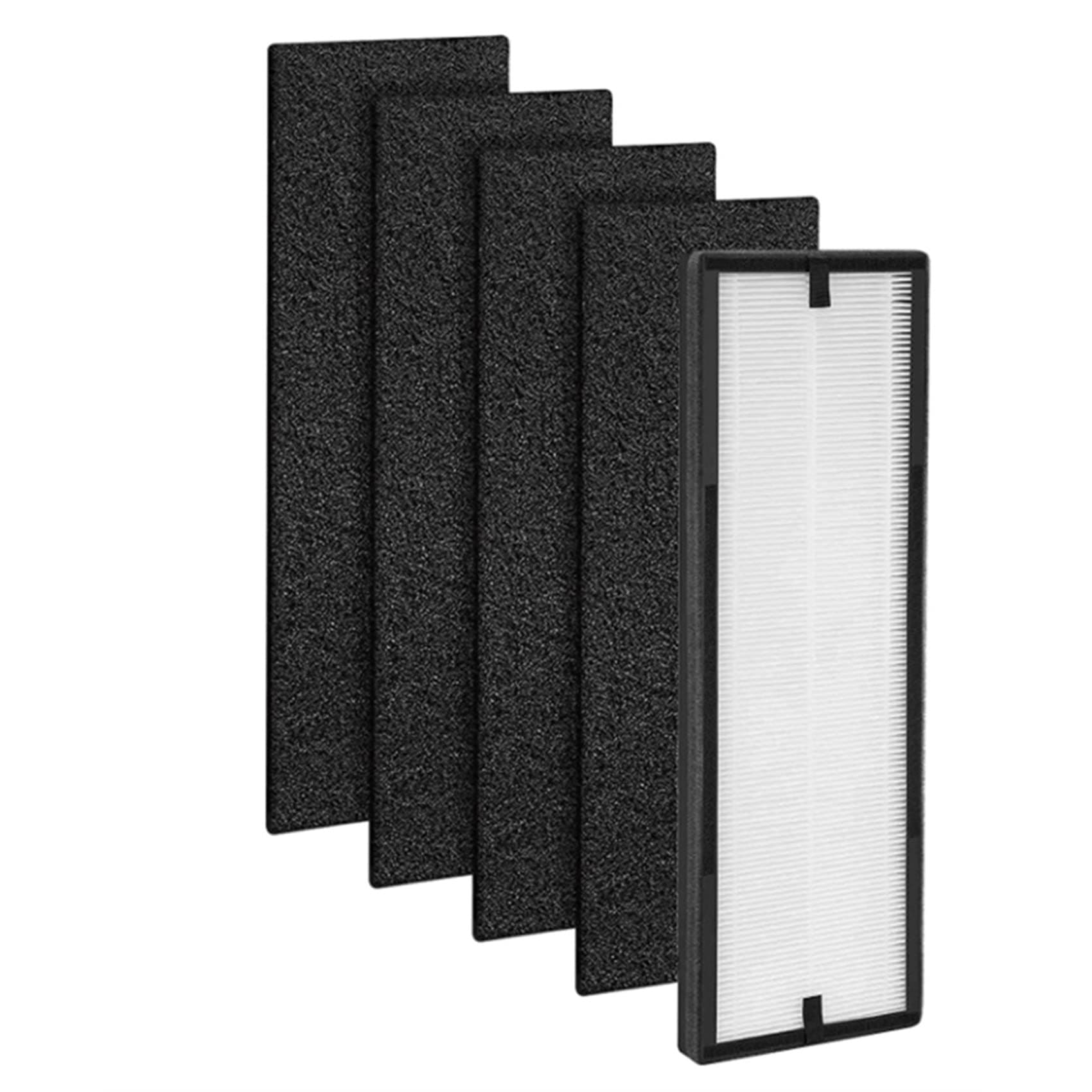 Latwne 1 NEA-F1 True HEPA Replace + 4 NEA-C1 Activated Carbon,for Eureka NEA120 & Smart WiFi CAF-W36USW