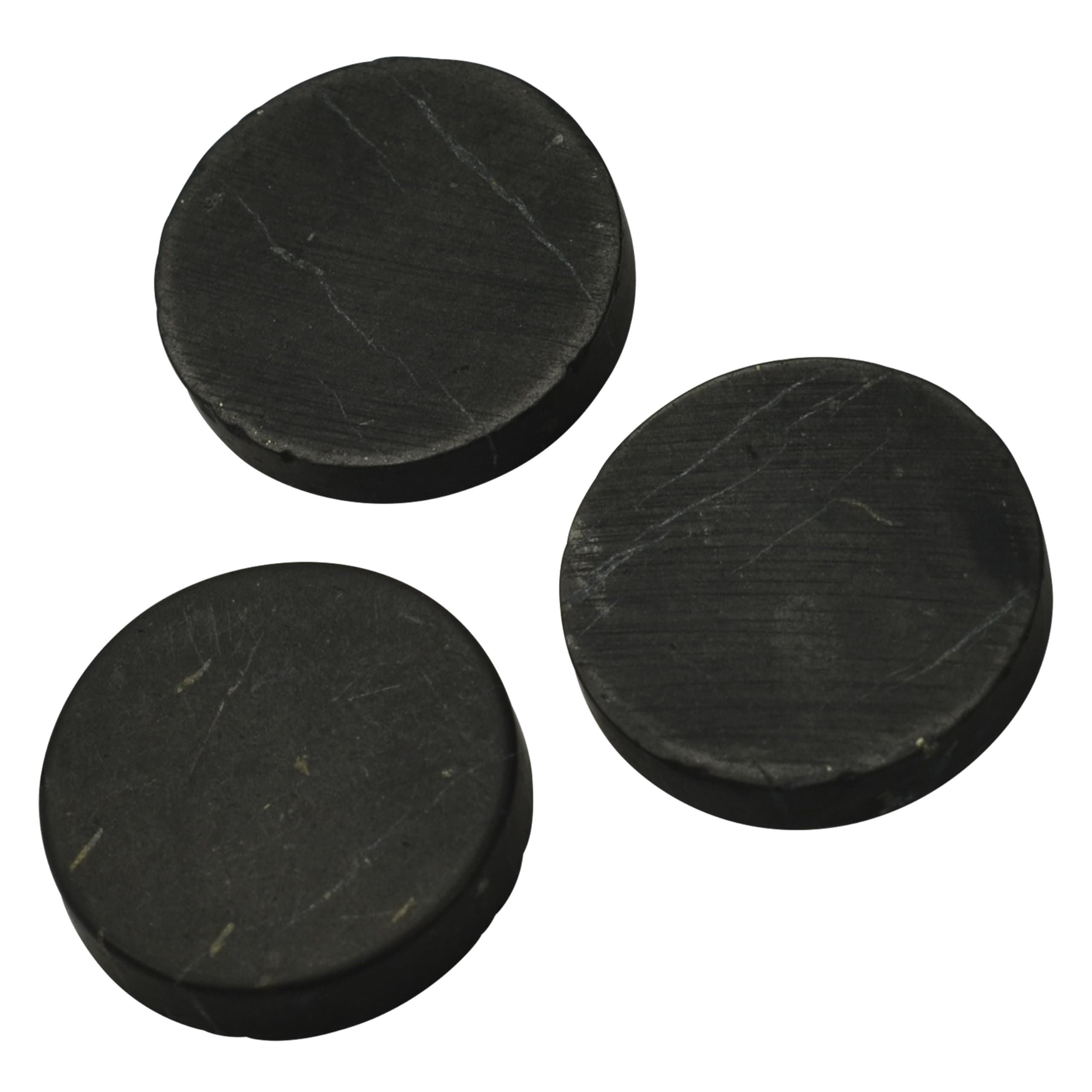 Shungite World Authentic Shungite Sticker for Phone Case Tablet Laptop Computer - Round Dot Healing Energy Shungite Stones Protection Plate with Carbon Fullerenes 3 Pack (Unpolished, 30 mm / 1.18")