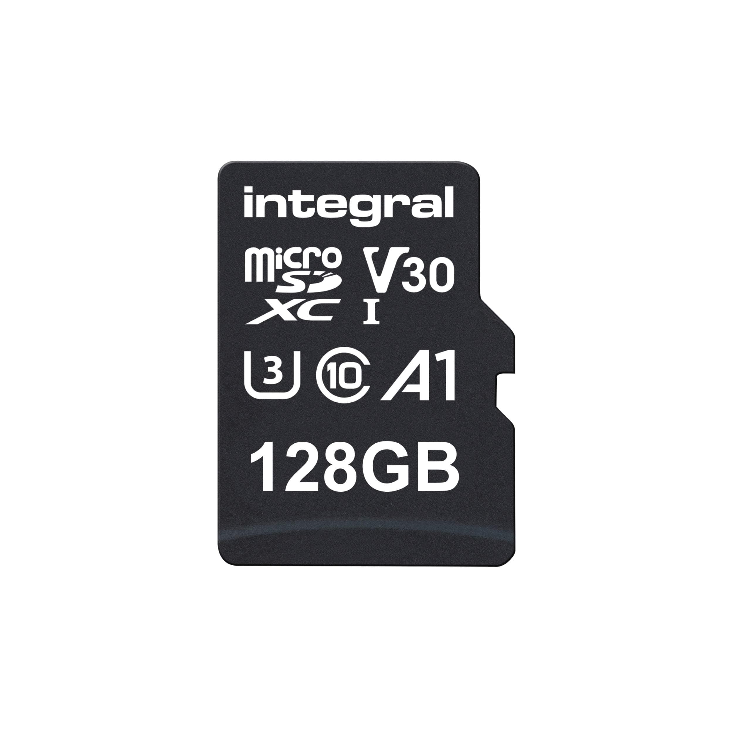 Integral 128GB microSD Card Premium High Speed 4K Video Memory Card - up to 100MB/s Read and 50MB/s Write UHS-I U3 Class 10 A1 App Performance - for Smartphones, Tablets, Drones and Game Consoles