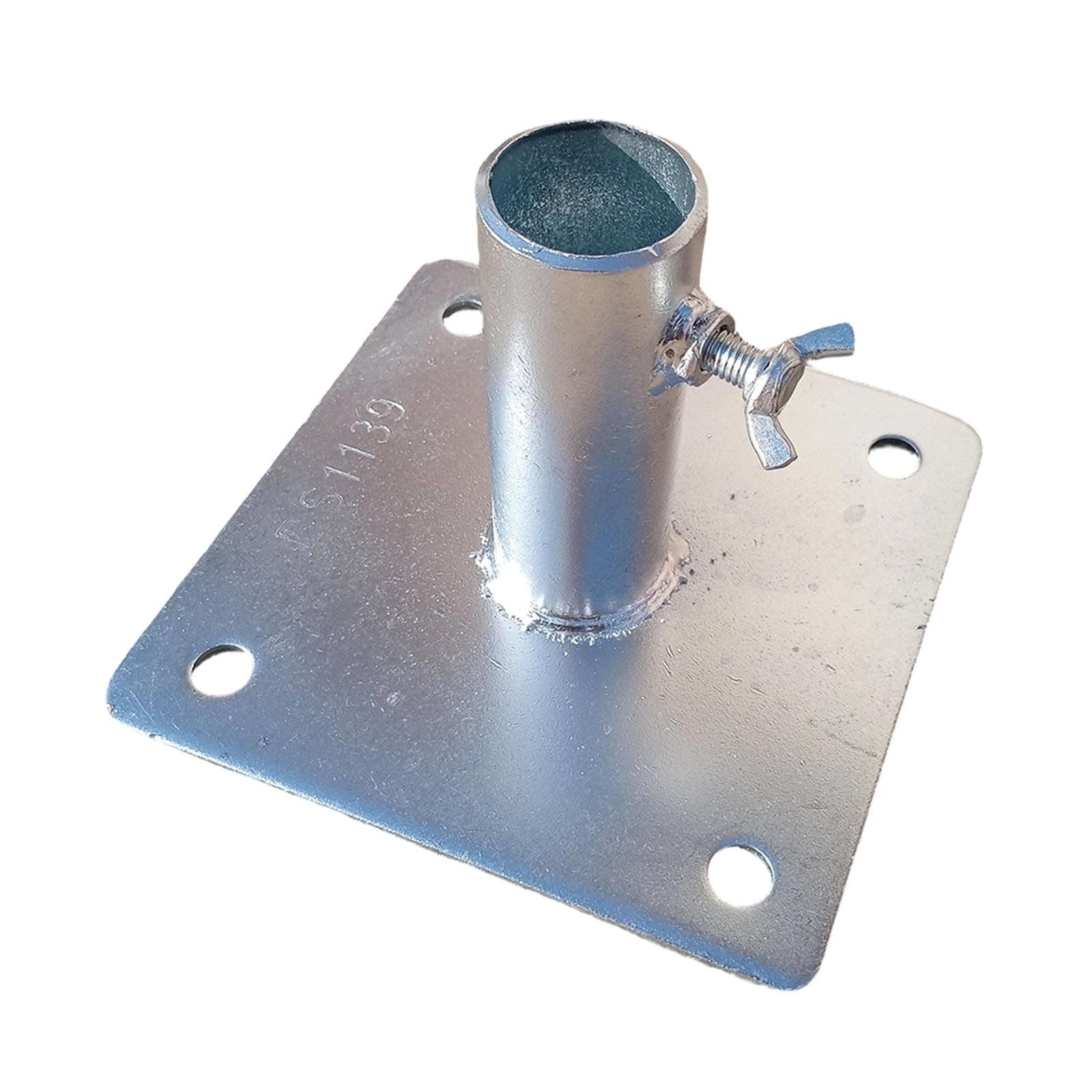 Milageto Scaffold Base Plate for Scaffolding Easily Install Spare Parts 15cm x 15cm Tube Diameter 3.2cm Sturdy Structure Accessories