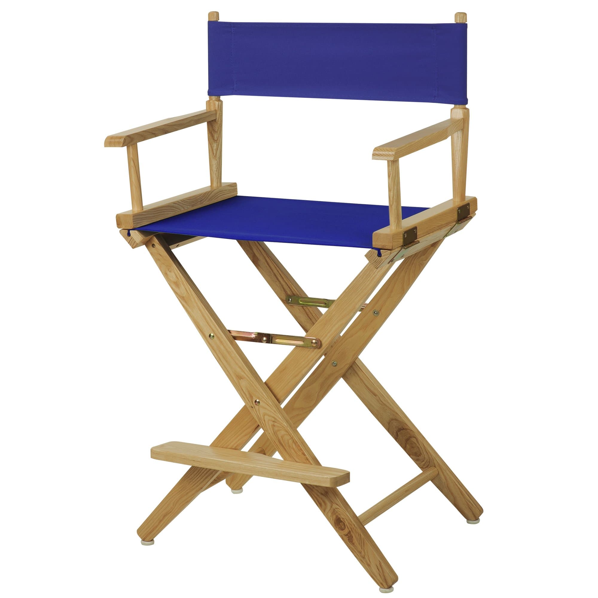 American Trails Extra-Wide Premium 24" Director's Chair Natural Frame with Royal Blue Canvas, Counter Height