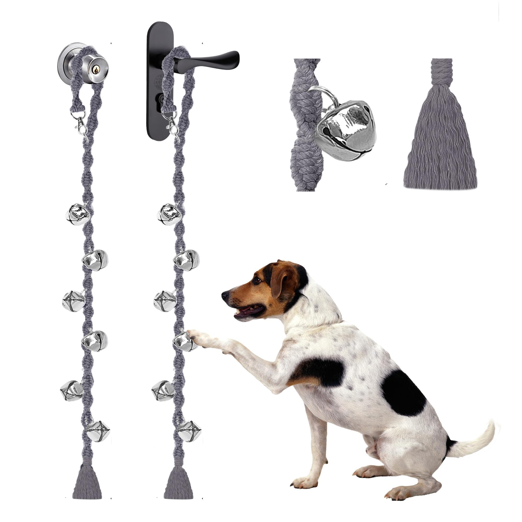 GINIDEAR Dog Bells to Go Outside, Potty Training Bell, Handmade, Adjustable