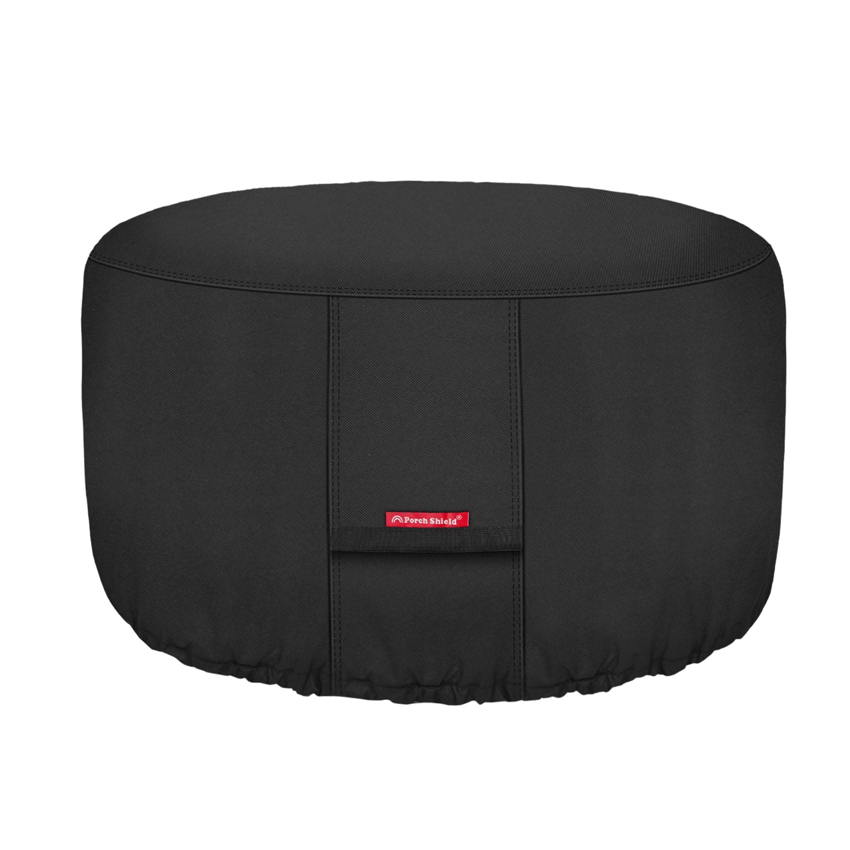 Porch Shield Fire Pit Cover - Waterproof 600D Heavy Duty Fade Resistant Round Patio Fire Bowl Cover Black - 42 inch