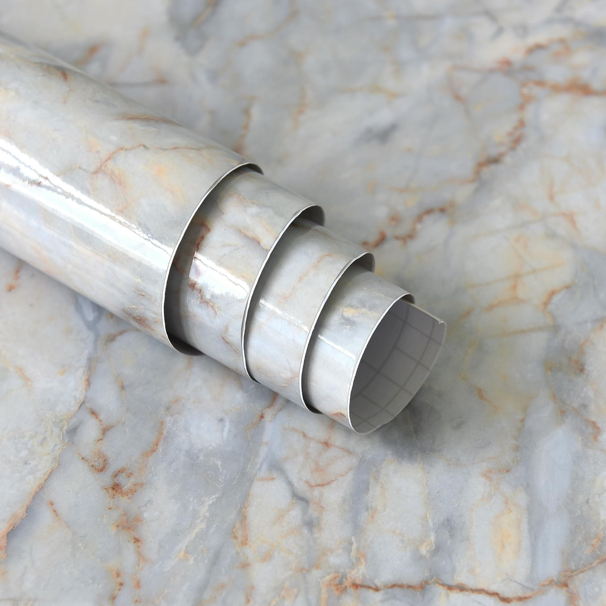 Boobest Blue Gold Marble Contact Paper for Countertops Waterproof Removable Wallpaper Peel and Stick Granite Contact Paper 11.8"x78.74" Marble Wall Paper Roll for Kitchen Countertops Cabinets Bathroom
