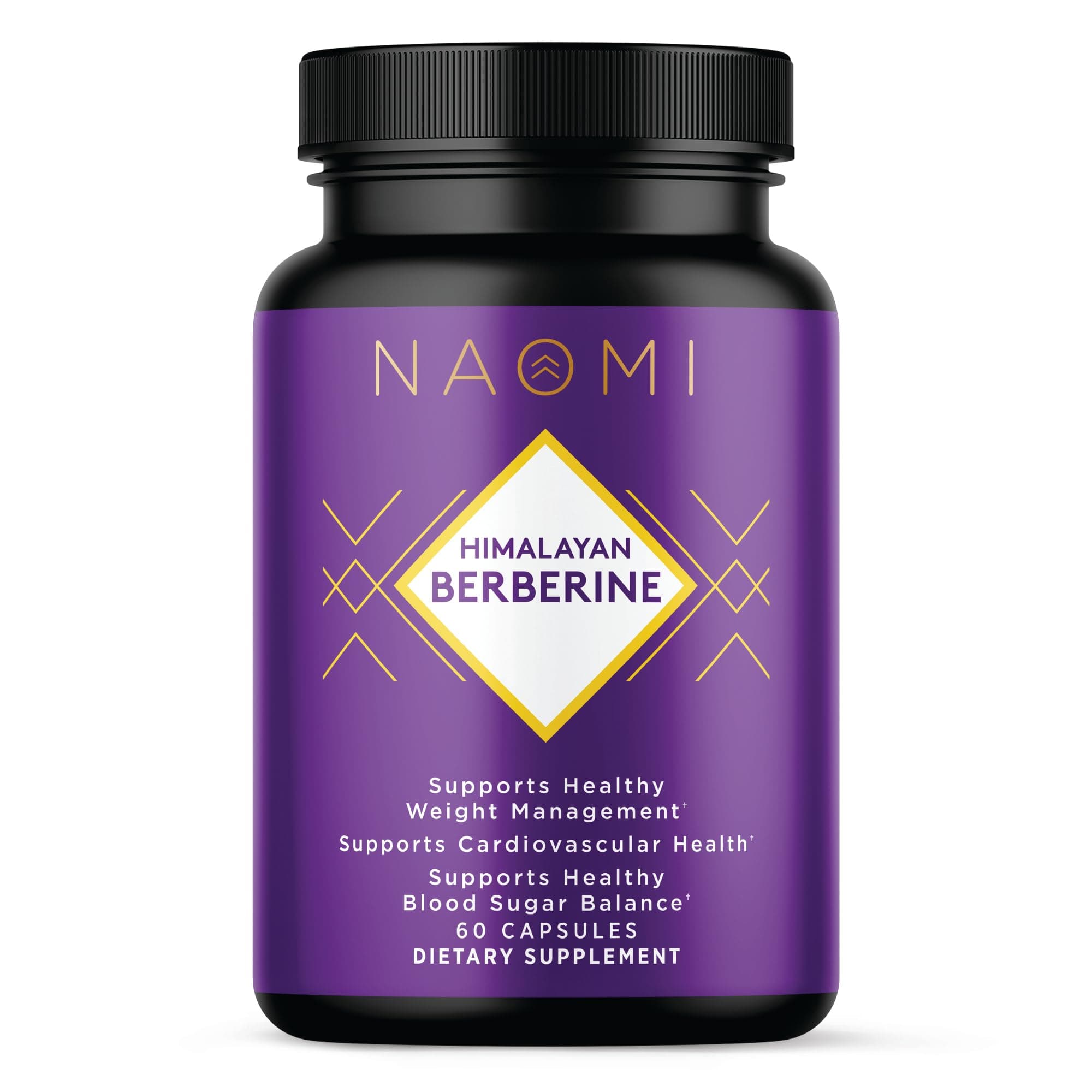 NAOMI Himalayan Berberine 500mg, Clinically Studied for Blood Sugar Support, Metabolic Function, Healthy Weight & Cholesterol, AMPK Activation, Non-GMO, Vegan, Gluten-Free, 60 Capsules, 1-Month Supply