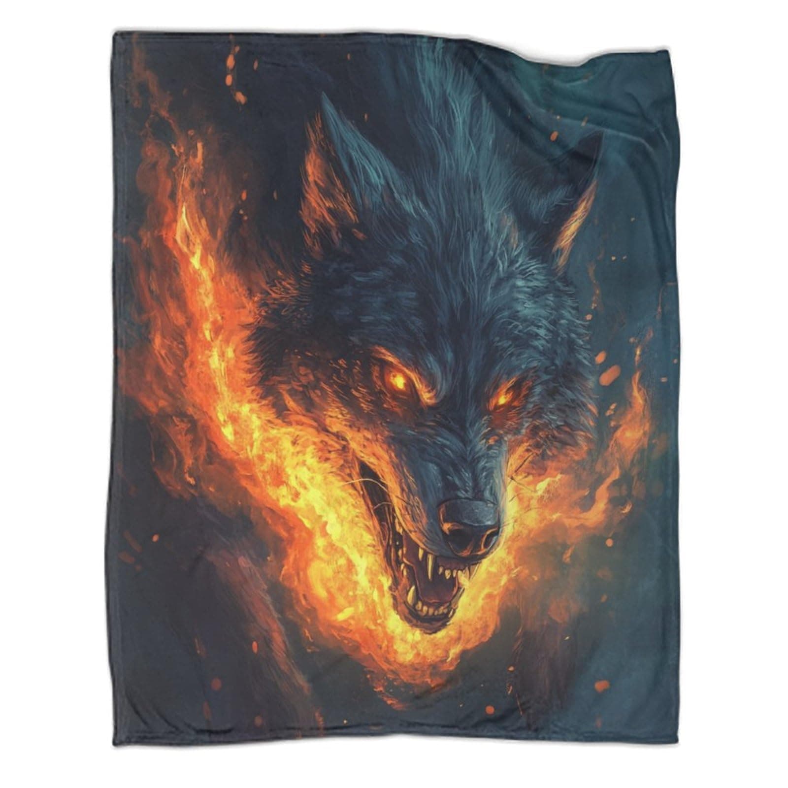 VFKLZCNYR Wolf 3D Printed Flannel Fleece Blanket for Bed And Couch, Fleece Throw Blanket for Men, Women And Kids - Super Soft Cozy Plush Blanket 50x60inch(127x152cm)