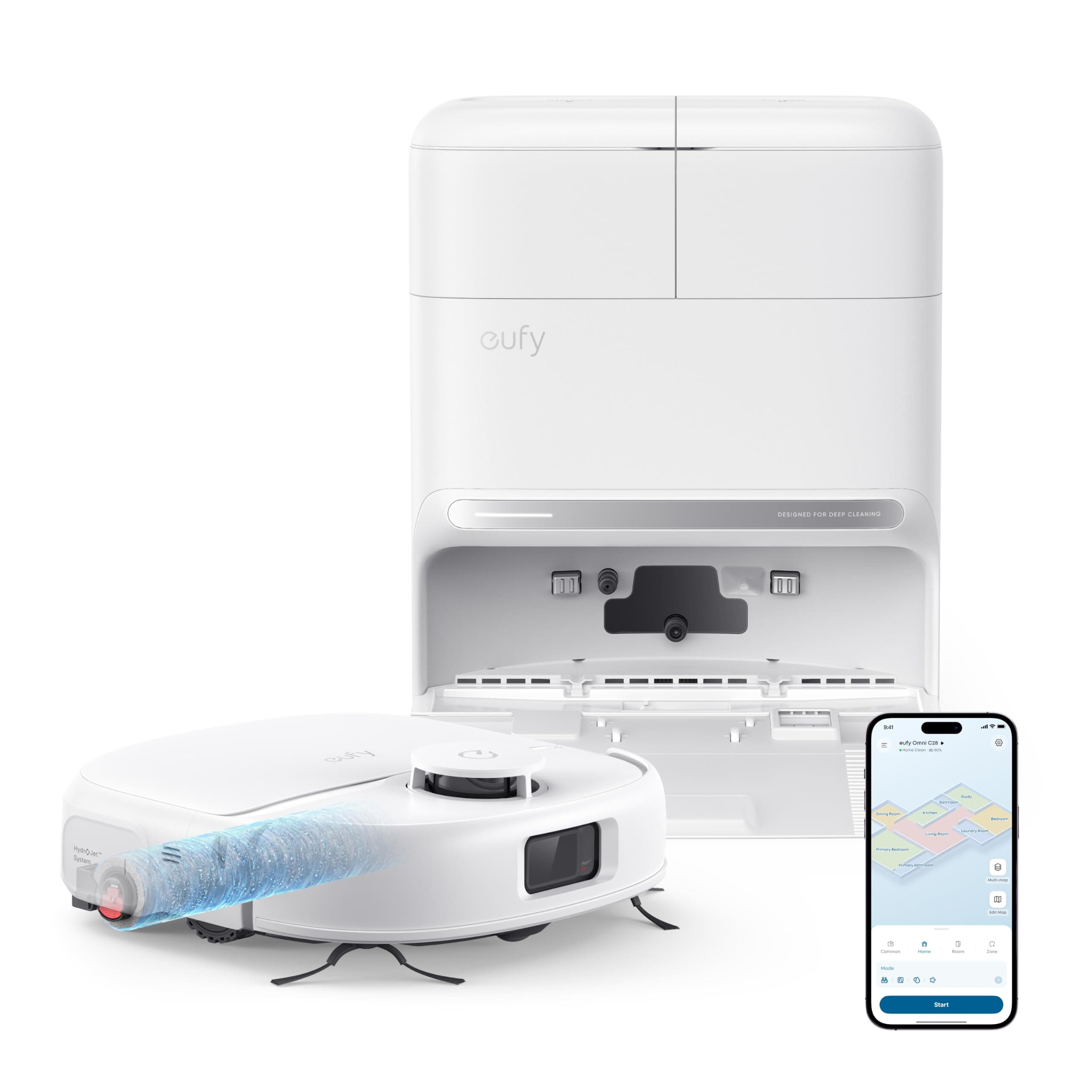 eufy by Anker New 2026 Robot Vacuum and Mop, C28 Omni White, Roller Mop