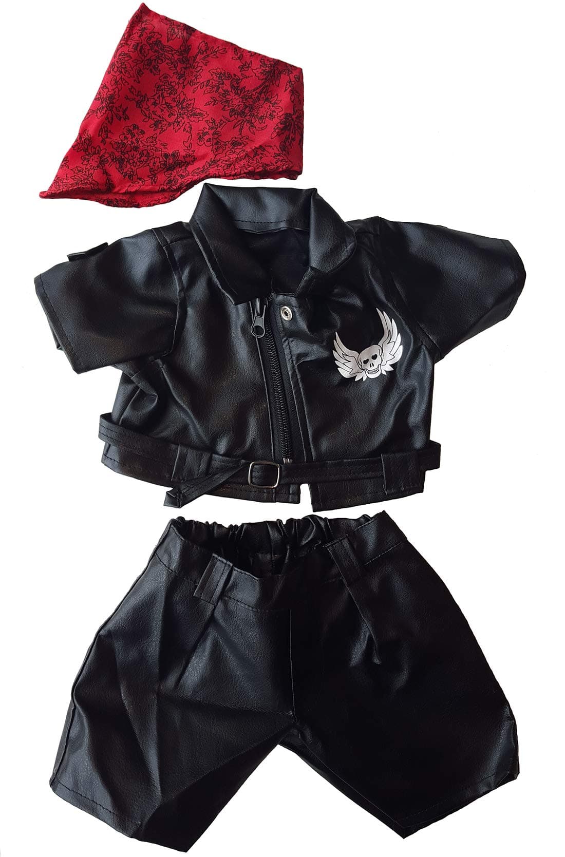Easy Rider Biker Outfit Teddy Bear Clothes Fits Most 14" - 18" Build-a-bear, Vermont Teddy Bears, and Make Your Own