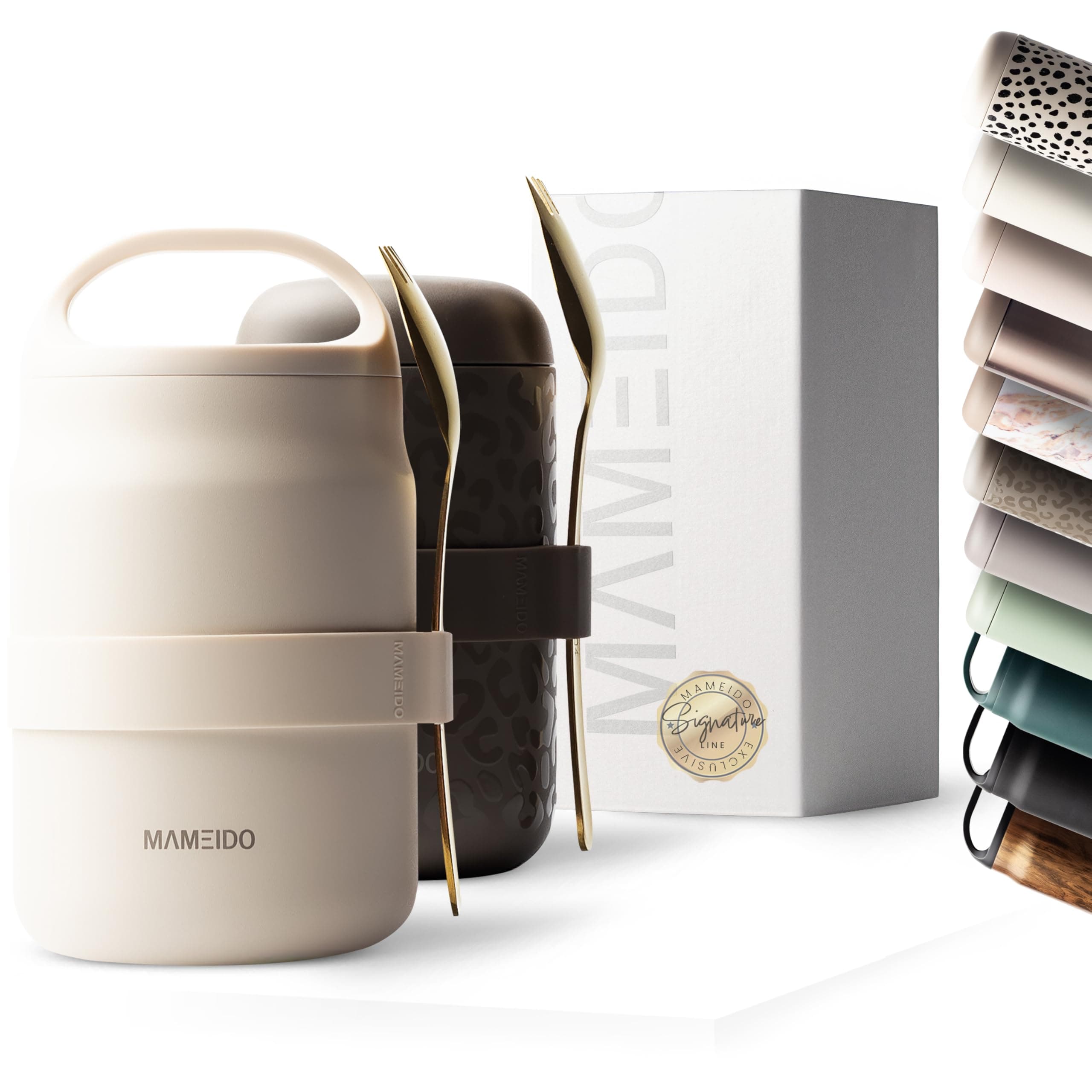 MAMEIDO Insulated Food Jar 800 ml (Ivory Beige)
