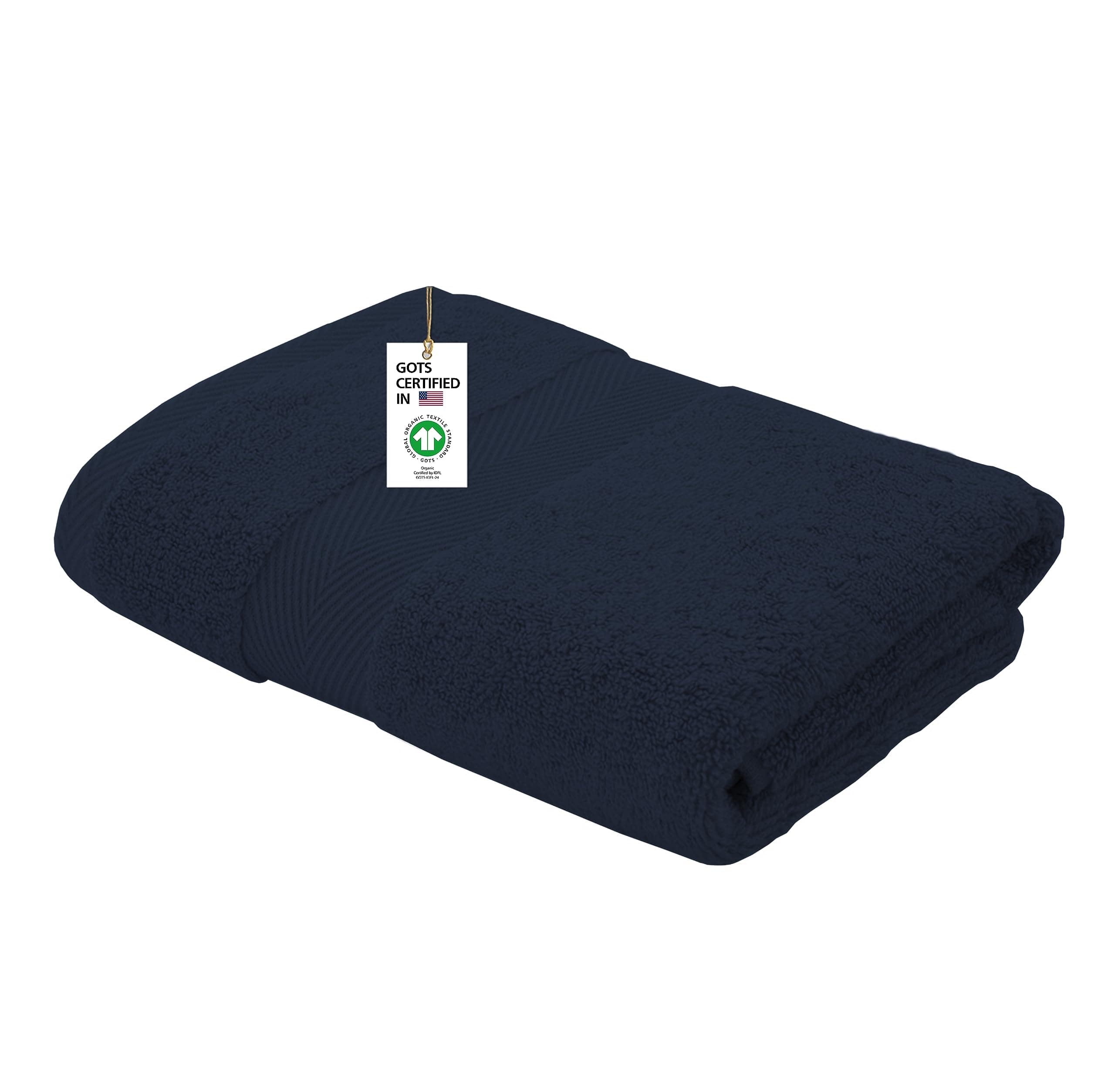 Delara 100% Organic Cotton Towels 650 GSM Plush Feather Touch Quick Dry Bath Towel, GOTS Certified, Oeko-Tex Green Certified, Organic Cotton Bath Towel, 30"X58"