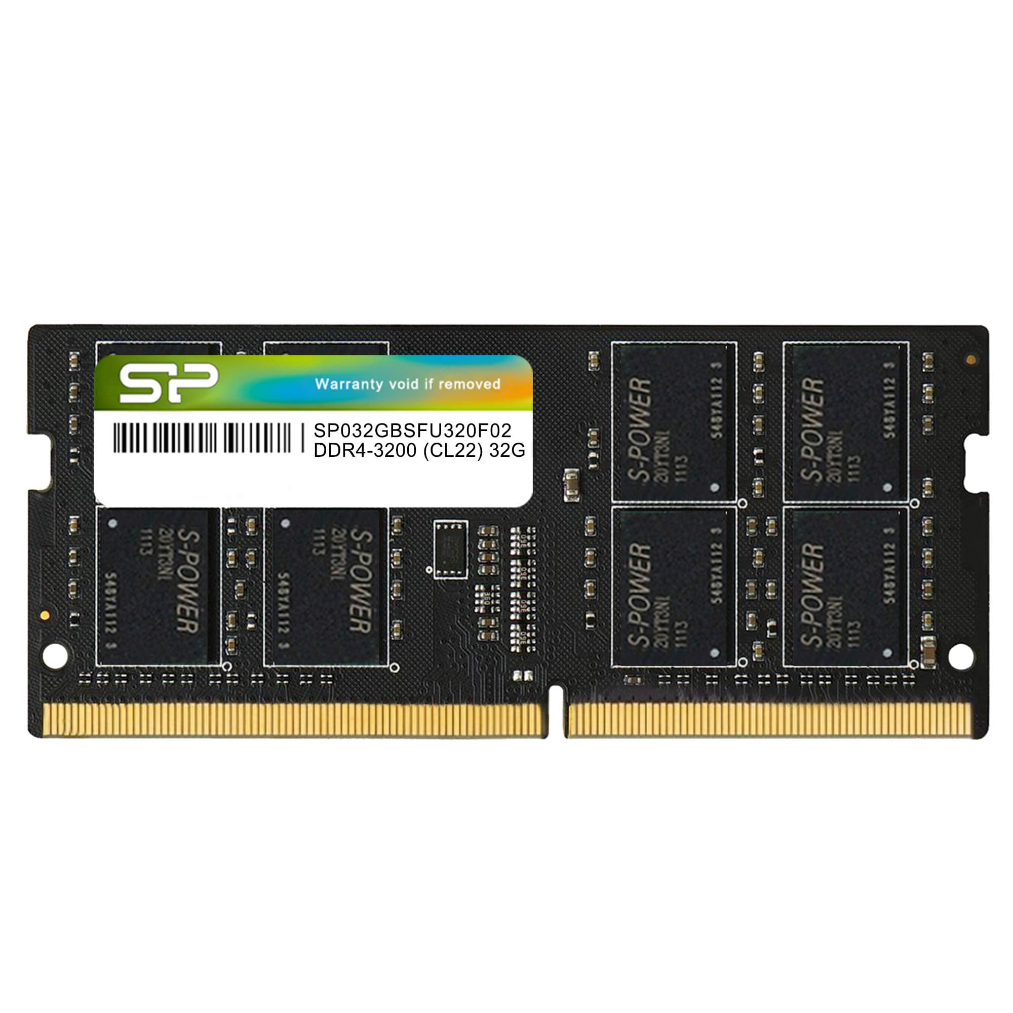 Silicon Power DDR4 32GB 3200MHz (PC4-25600) CL22 SODIMM 260-Pin 1.2V Laptop Non-ECC RAM Notebook Computer Memory