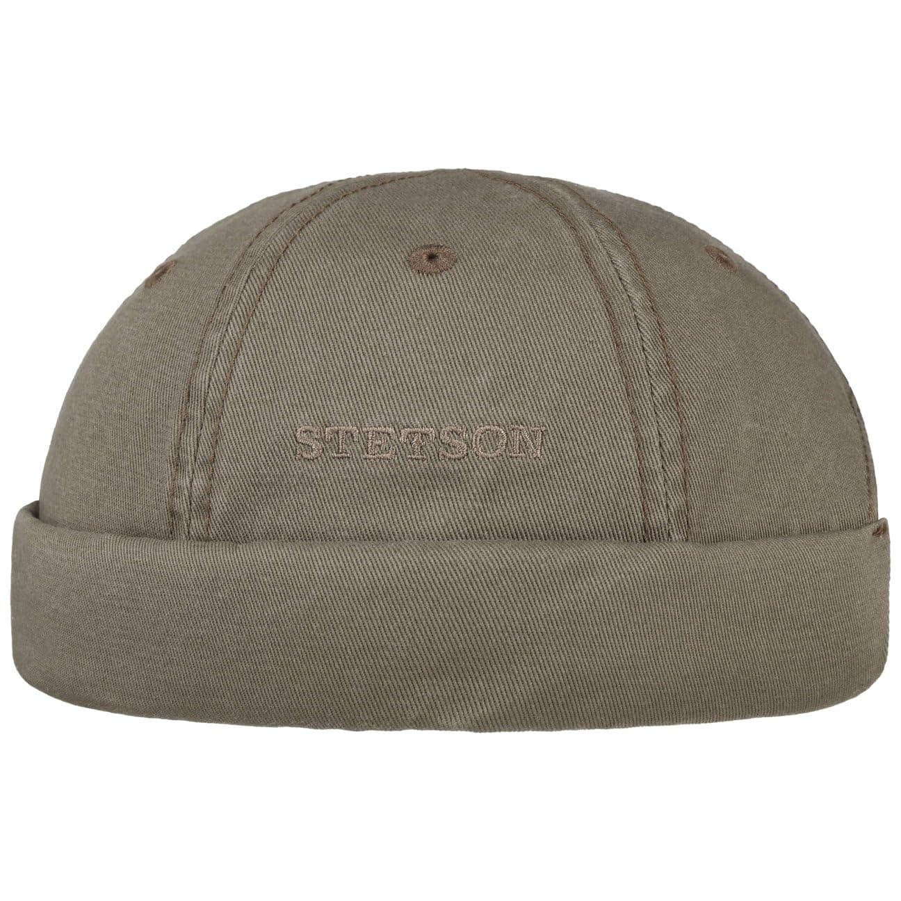 Stetson Ocala Cotton Docker Cap Men - Docker hat Made of 100% Cotton - Docker hat with Factor 40 UV Protection - Summer/Winter Olive XL (60-61 cm)