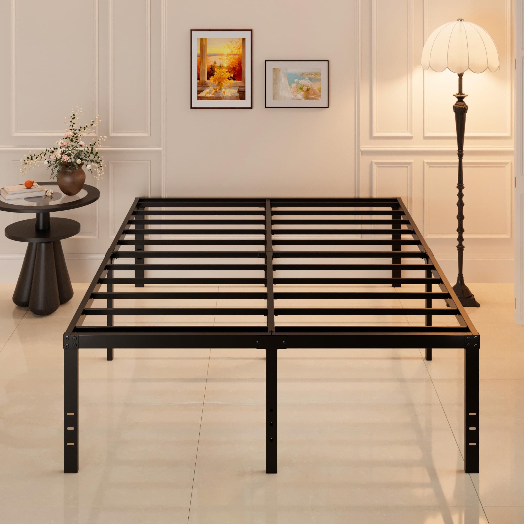 Maenizi 20 Inch Queen Bed Frame No Box Spring Needed Support Up to 3000 lbs