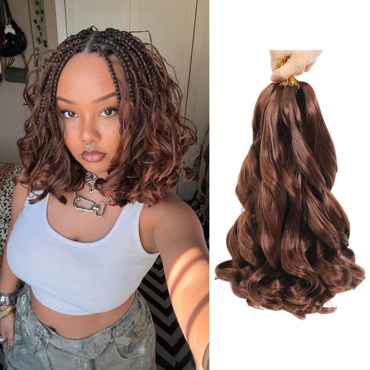 French Curl Braiding Hair 12 Inch 8 Packs #33