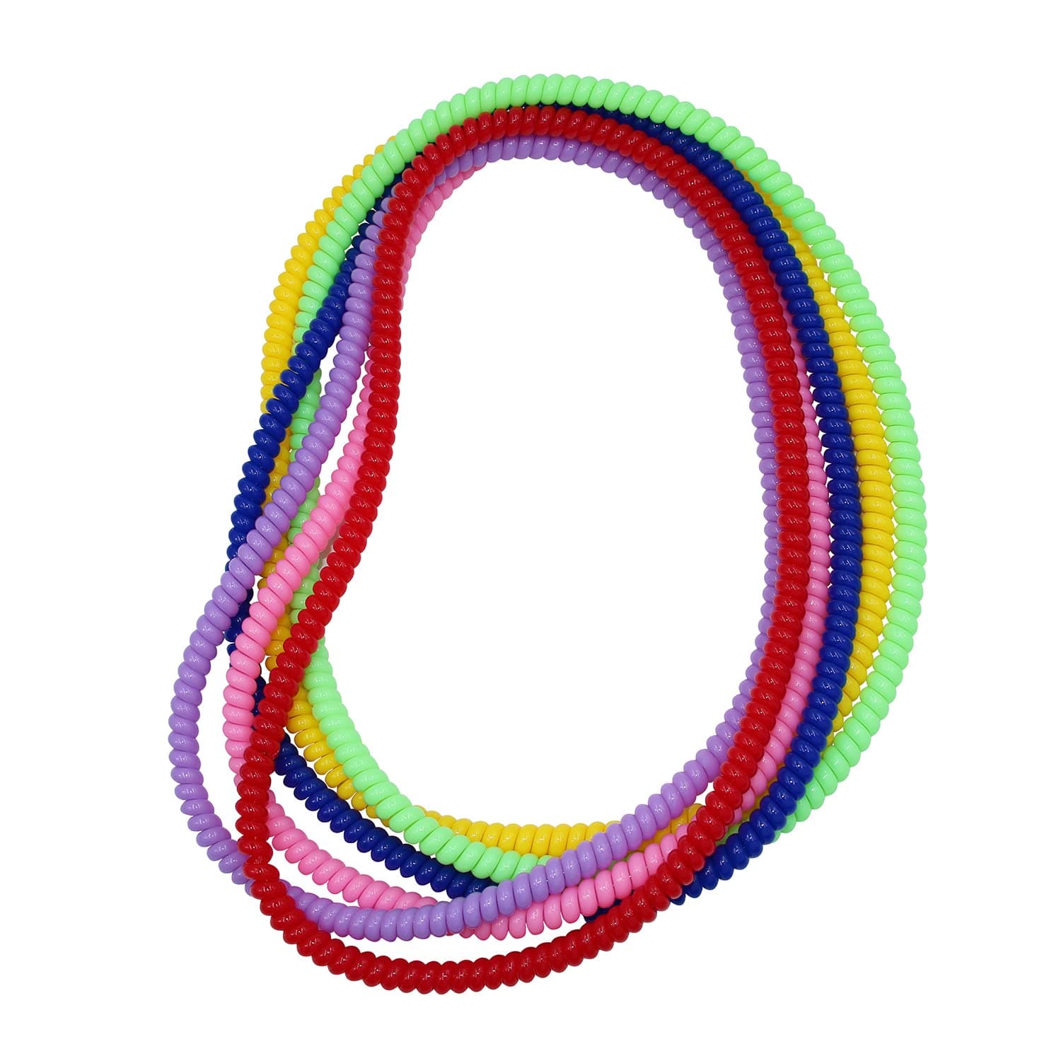 Olugu Sensory Chew Necklace for Boys and Girls, 6 Pack Stretch Chewing Necklaces for Kids with Autism ADHD SPD, Oral Motor Aids Chew Toys Reduce Fidgeting for Kids Chewer (6)