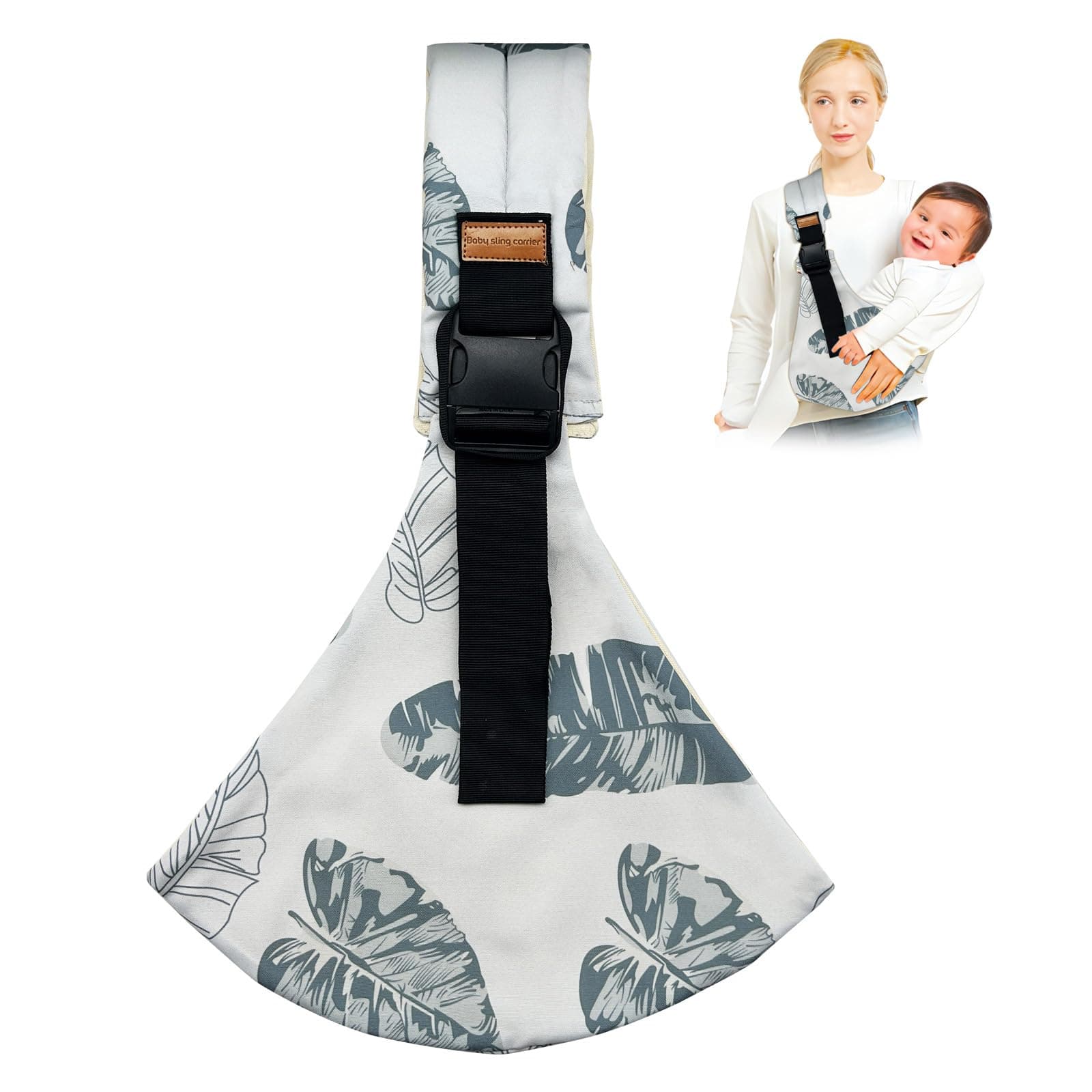 Baby Sling Carrier,Baby Sling Carrying 10-30 lbs(Leaf)