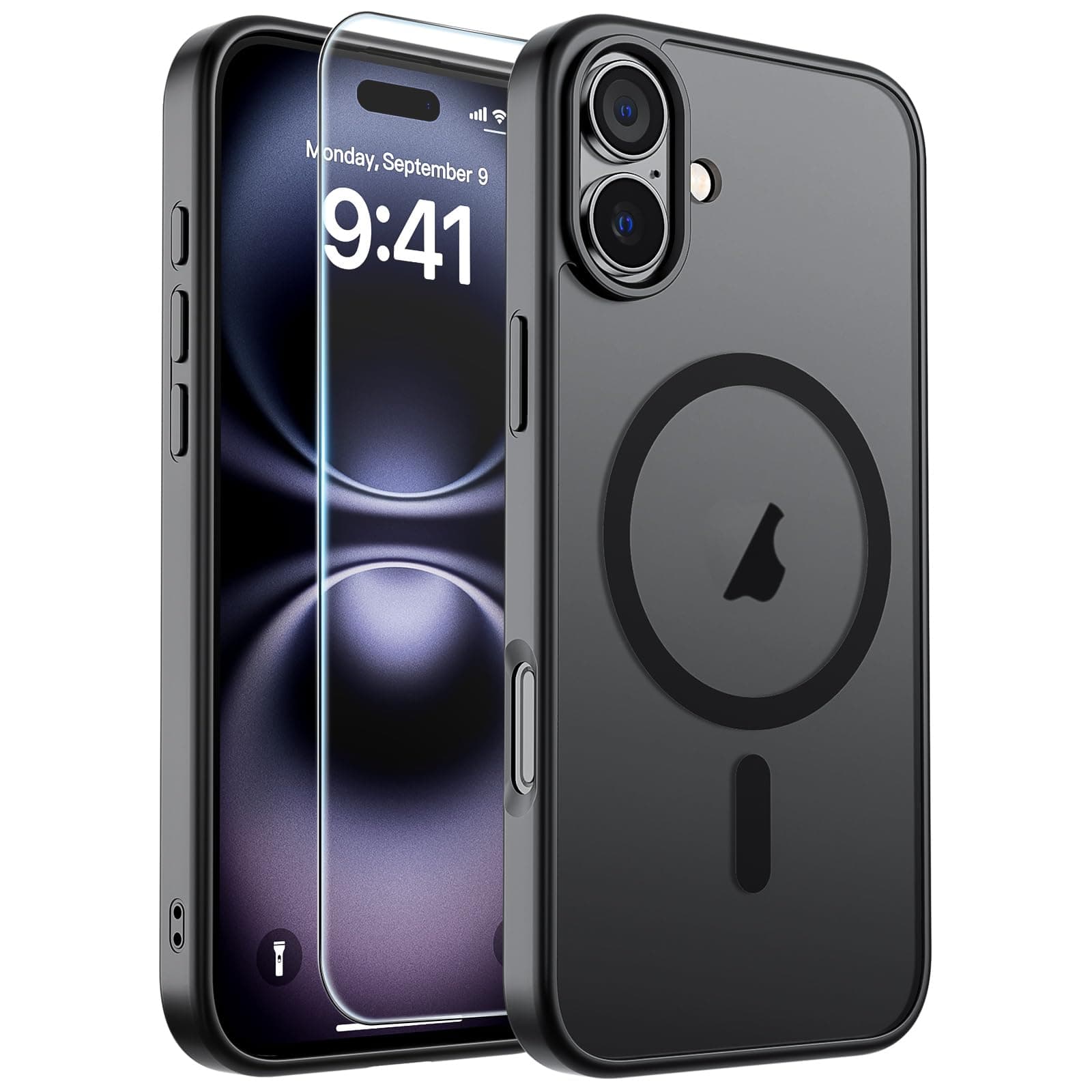 SUPFINE Magnetic for iPhone 16 Case Black