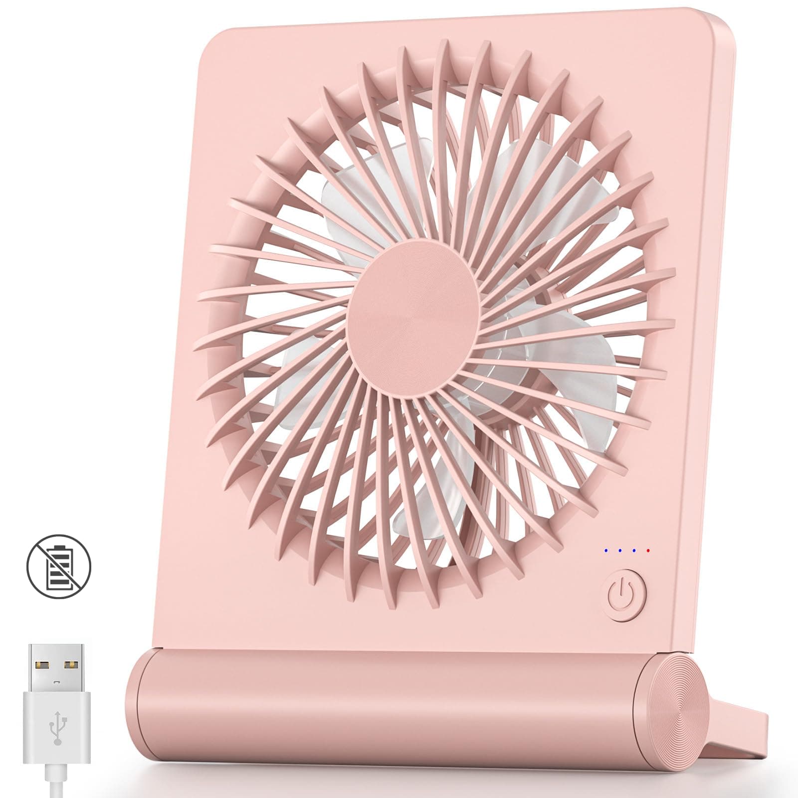Koonie USB Desk Fan, Strong Wind Ultra Quiet Small Mini Fan