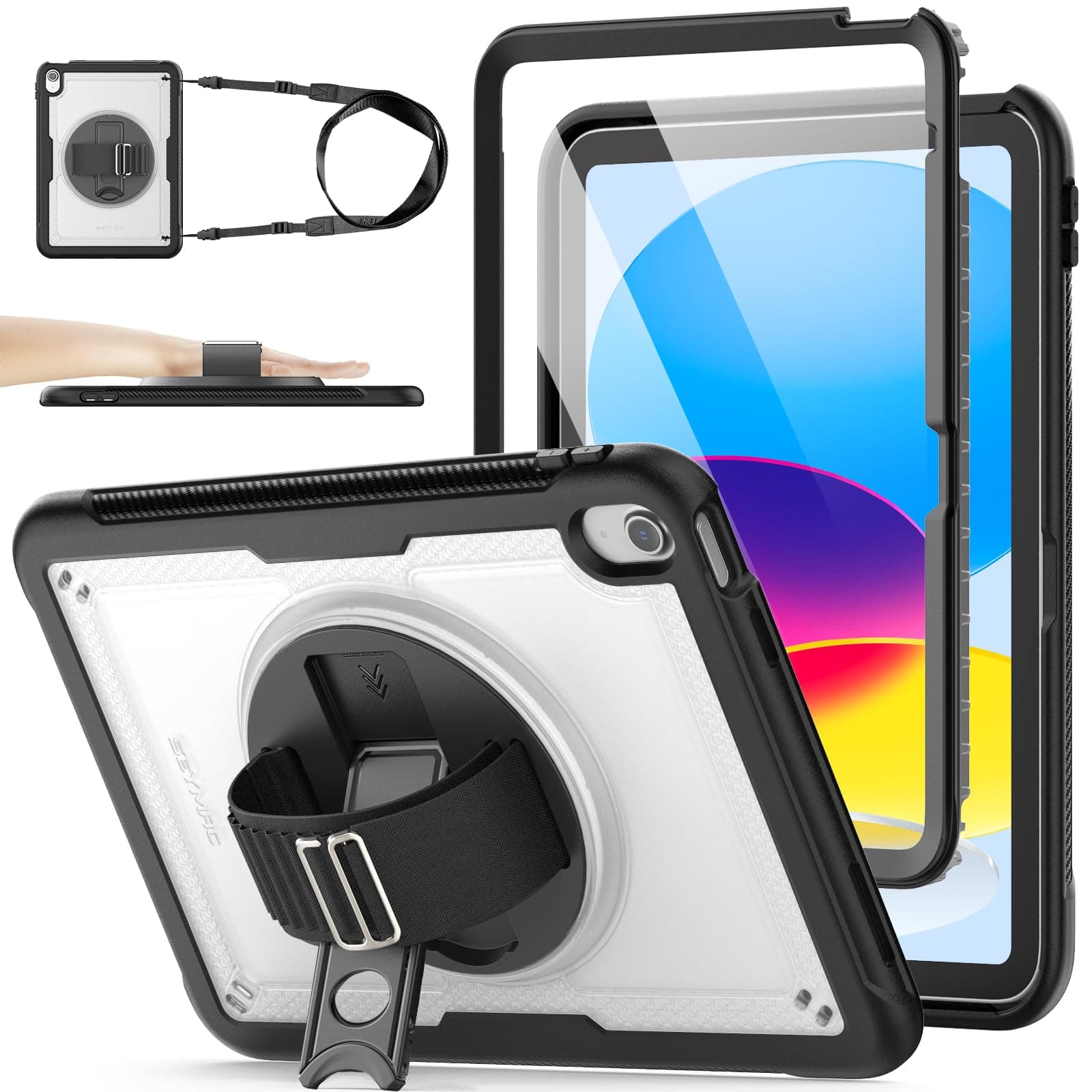 SEYMAC stock Case for iPad A16 11-inch 11th/10th Generation, Transparent