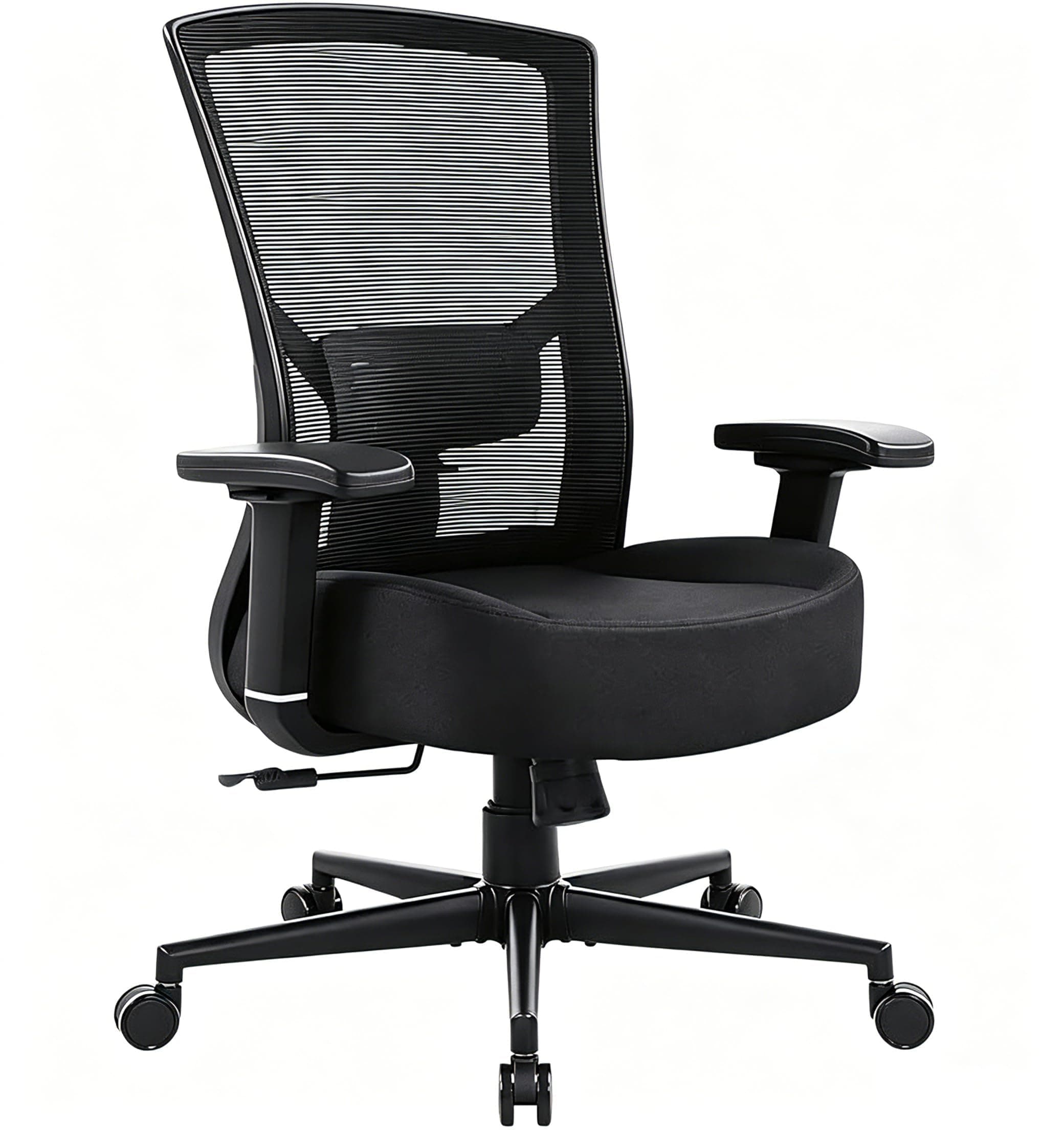 600lbs Big and Tall Office Chair with Adjustable Lumbar Support,Ergonomic Heavy Duty Office Chair for Heavy People,Mesh Desk Chair with Wide Seat for Home