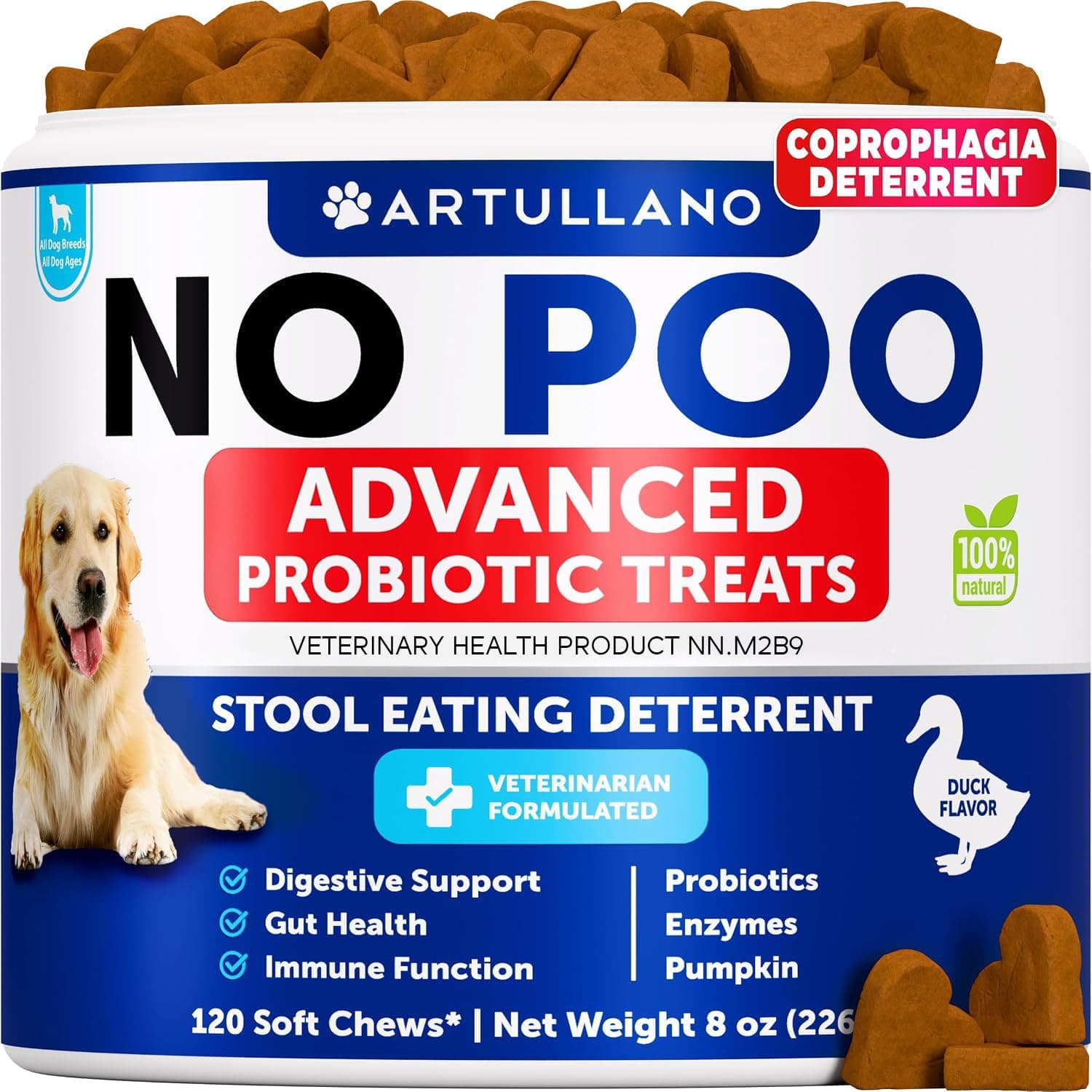 No Poo Chews for Dogs - 120 Bites - Poop Eating Deterrent for Dogs, Puppies