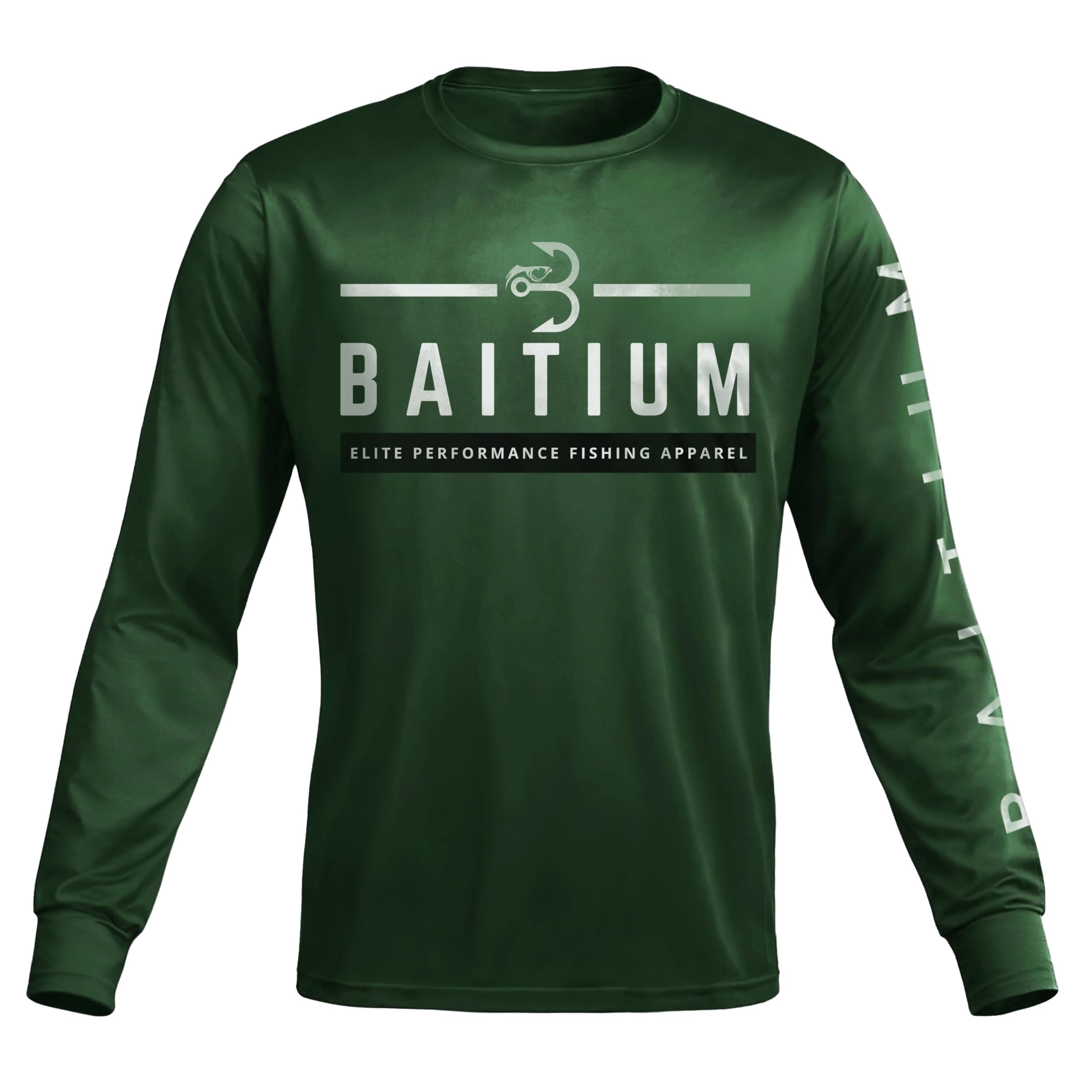 Baitium Fishing Shirts for Men,UPF50 Sun Protection Long Sleeve,Quick Dry Dri Fit Apparel, Wicking Rash Gaurd, Fishing Clothes (XX-Large, Green)