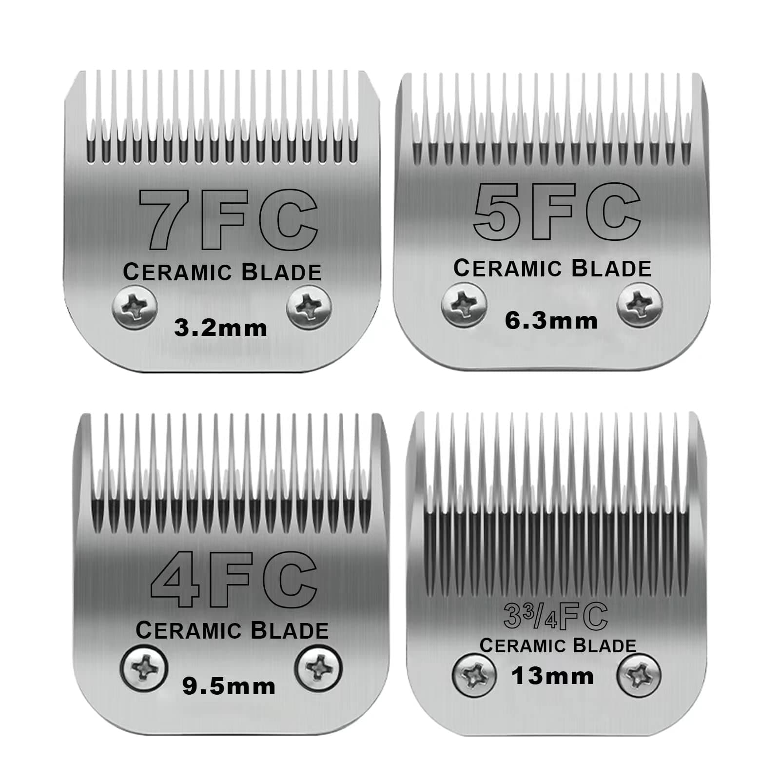 Dog Grooming Ceramic Blades Set,Compatible with Andis,Oster A5,Wahl KM10