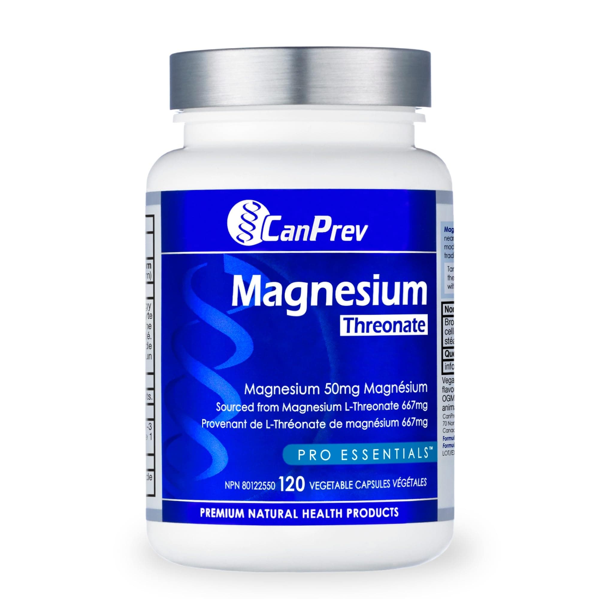 CanPrev Magnesium Threonate, Non GMO, 120 Capsules, 120 Day Supply