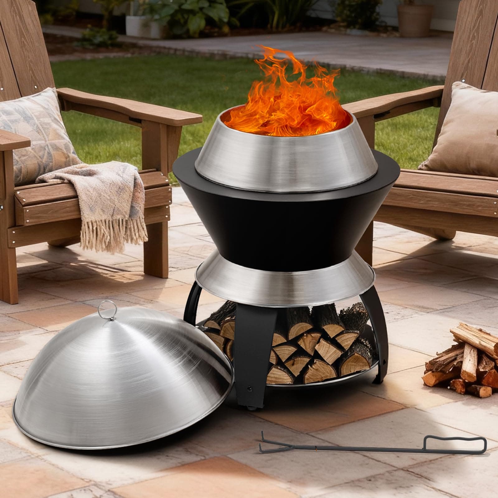ONBRILL 20 Inch Outdoor Fire Pit