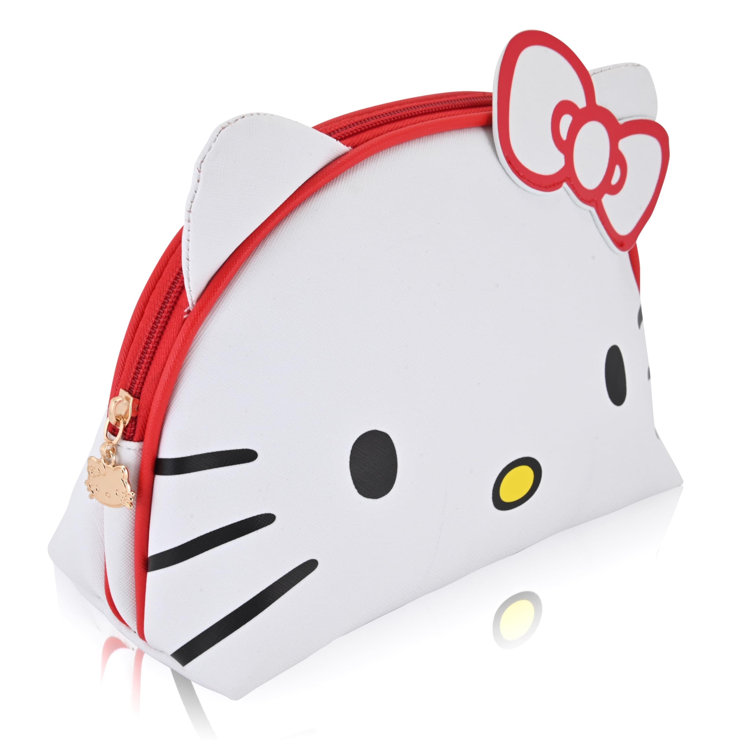 Hello Kitty, Stitch or Minnie Mouse Makeup Bag for Women | Minnie Mouse PU Leather Travel Toiletry Bag for Women, Hello Kitty, Kawaii/Cute