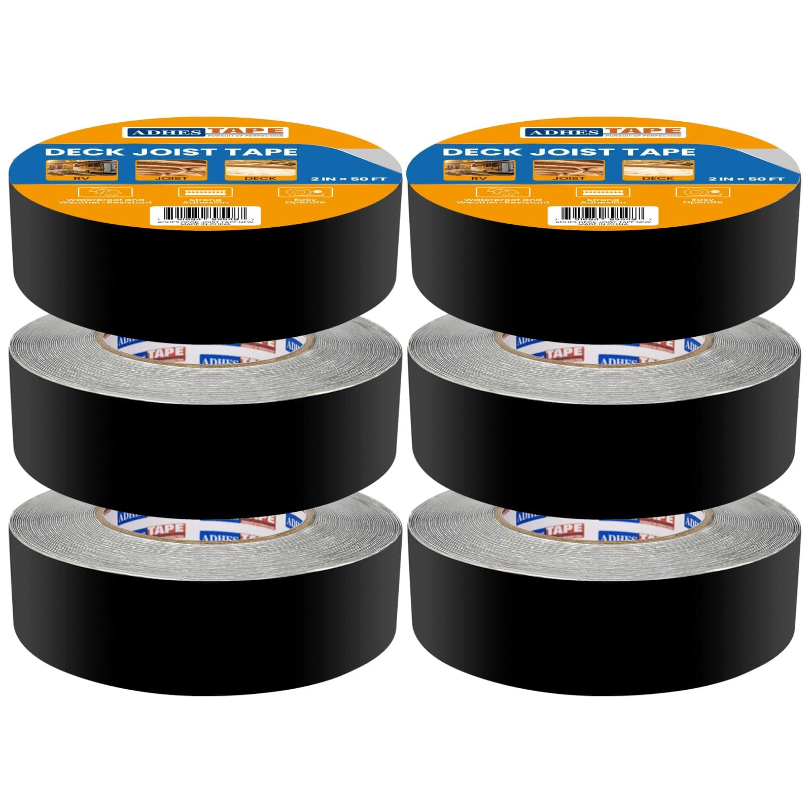 ADHES Weather Resistant & Waterproof Joist Tape - 1-5/8" x 50', 6 Rolls