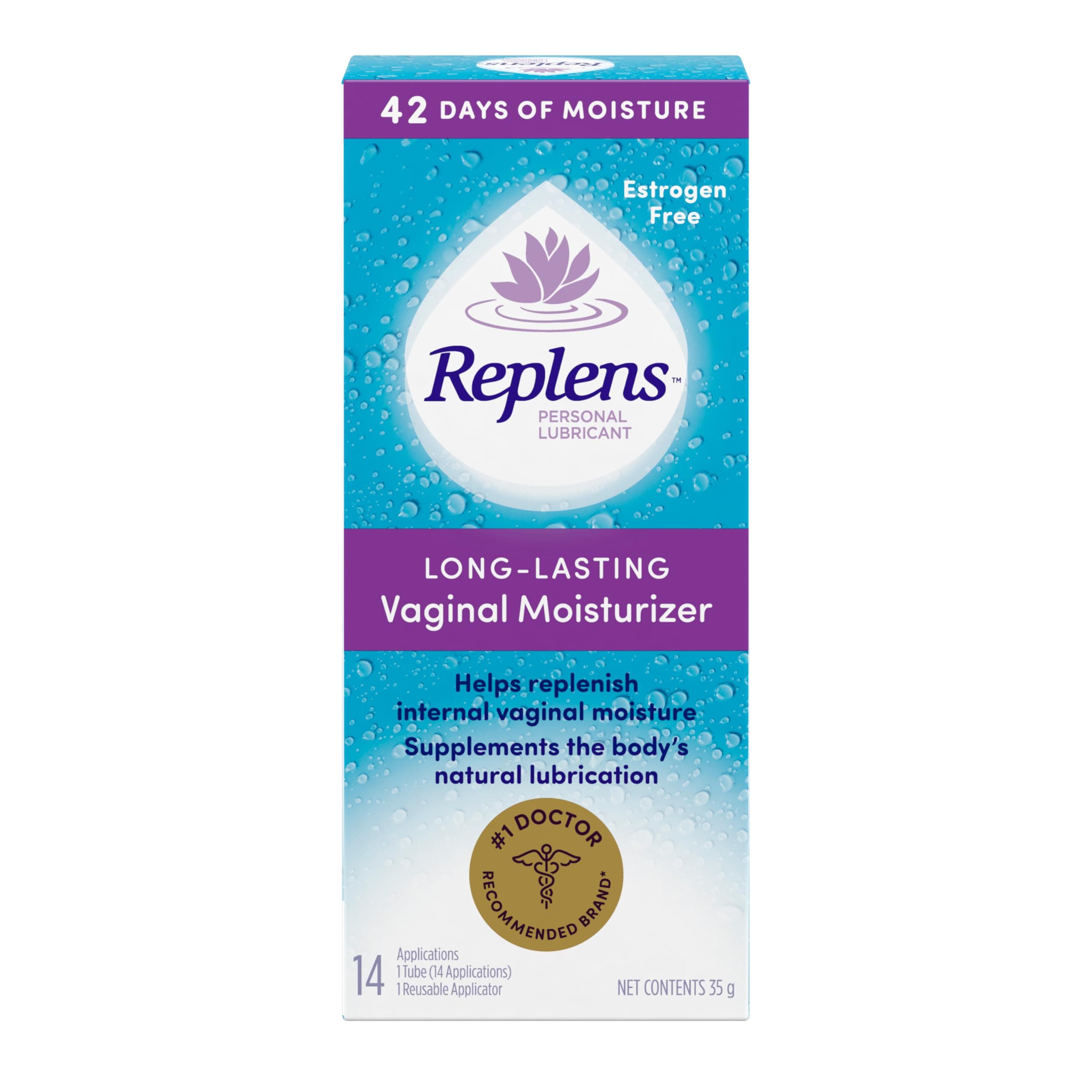 Replens Long-Lasting Vaginal Moisturizer, 14 Applications