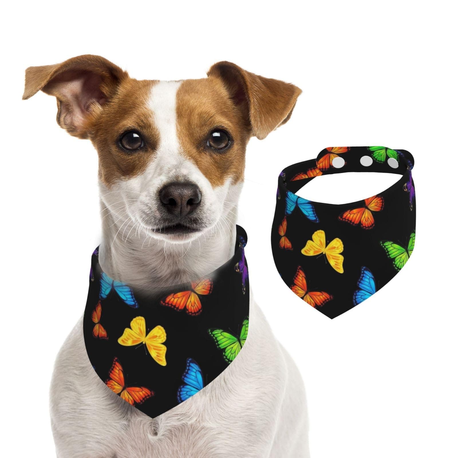 Cotton Triangle Bandanas Pet Bibs Scarf Black Blue Monarch Butterfly Dog Scarves Accessories Kerchief